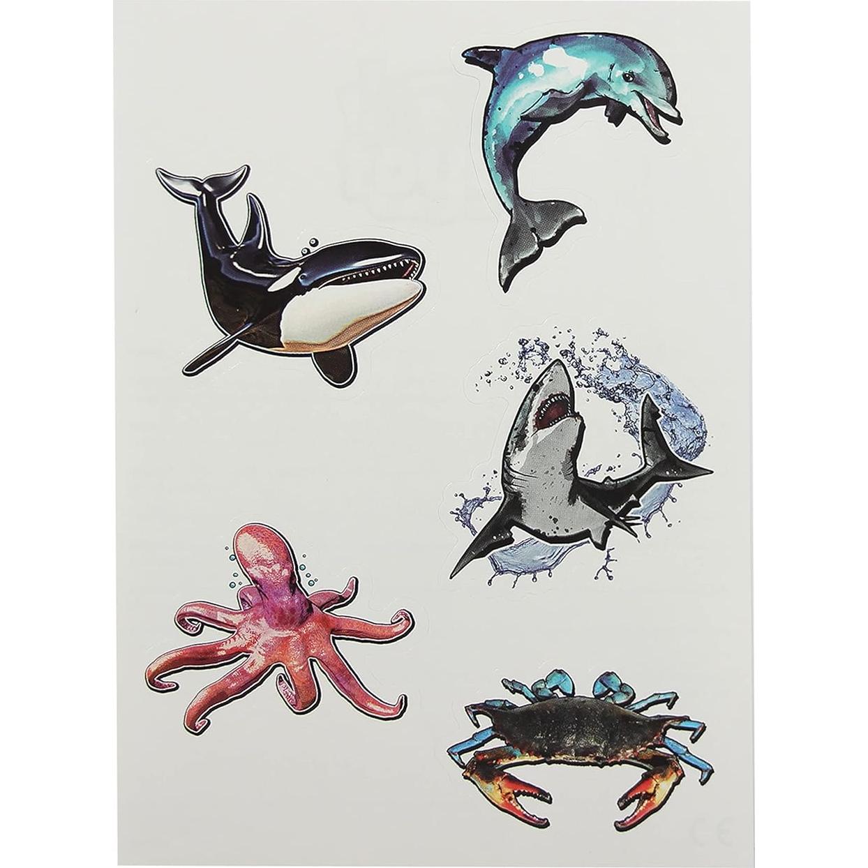 Tatuajes AR HoloToyz Criaturas Marinas 10 Diseños 4D