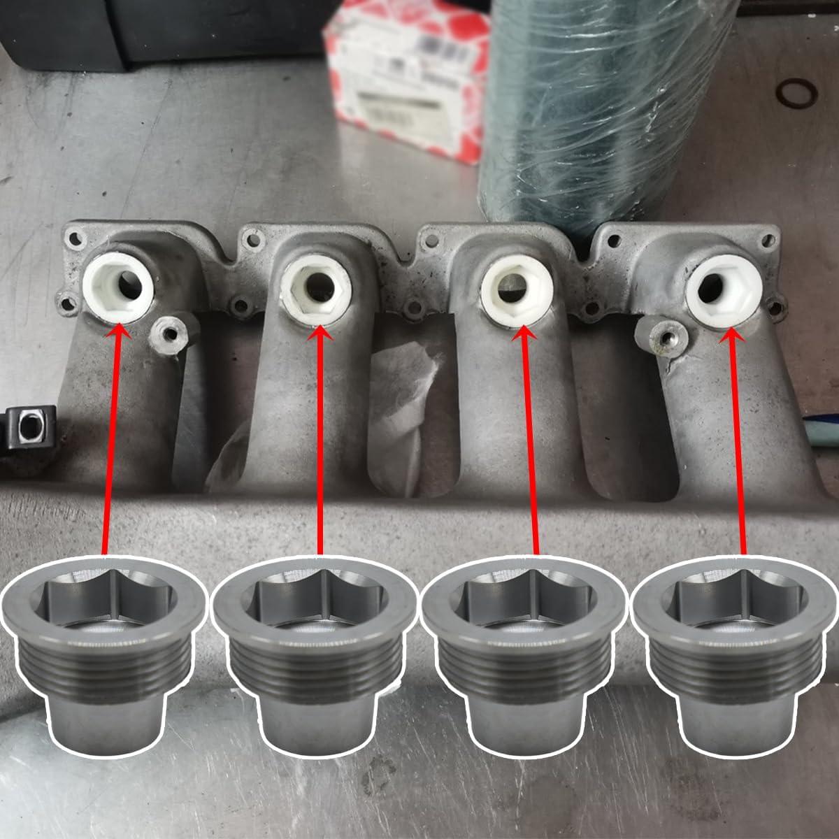 4 Inserciones de Inyector de Combustible Aluminio HOMEWITHU 1.8T