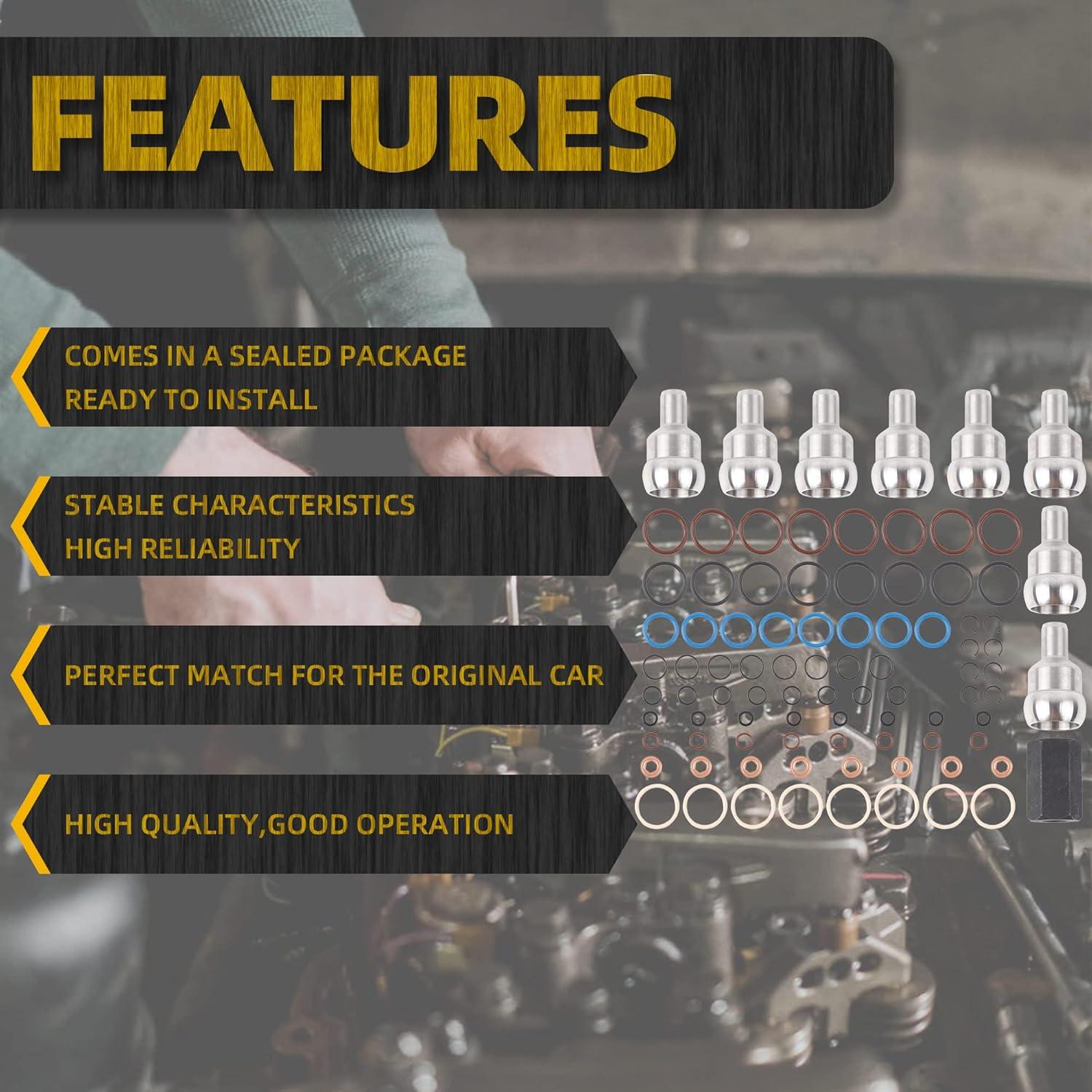 Kit de Sellos de Inyectores O-Ring Dasbecan para Ford 6.0L 2003-2010