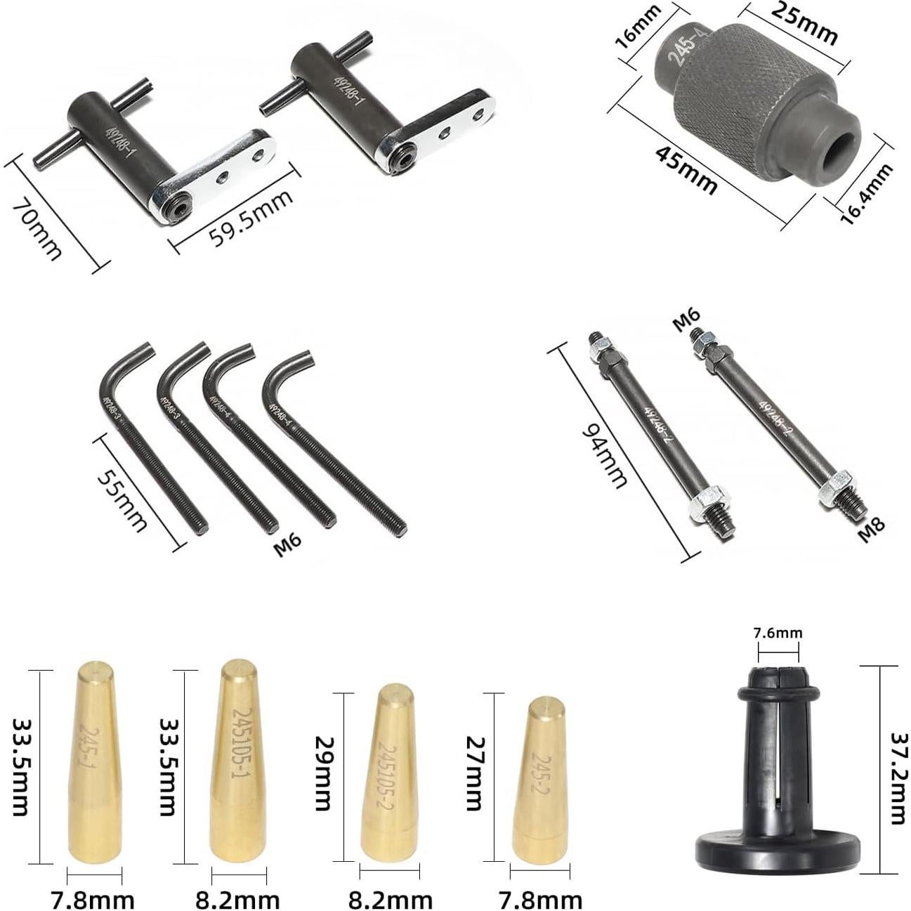 Juego de herramientas DPTOOL para quitar riel inyector GM245