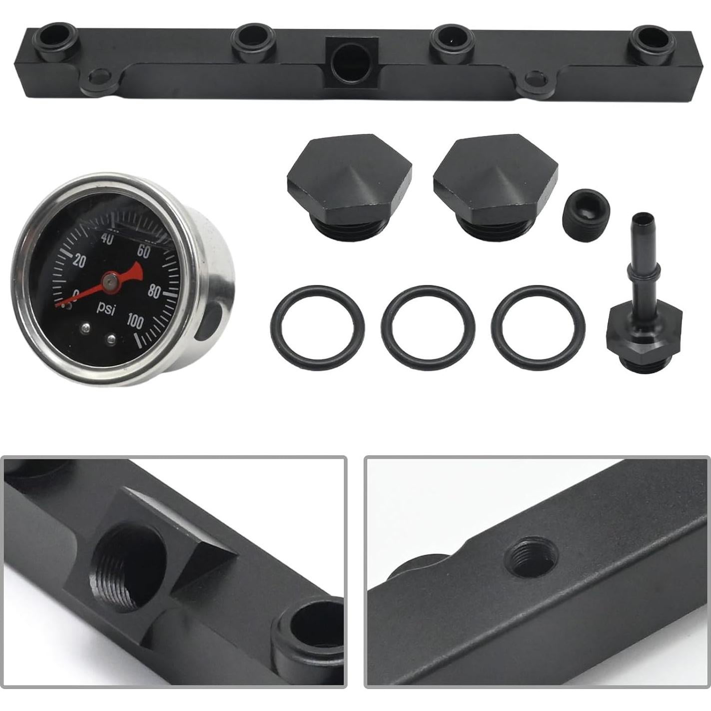 Kit de riel de combustible con medidor de aceite Saihisday para Honda Civic SI y Acura RSX