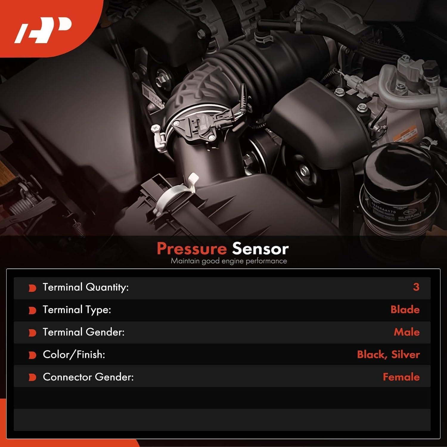 Sensor de presión combustible A-Premium 3 pines para Mercedes-Benz y Renault