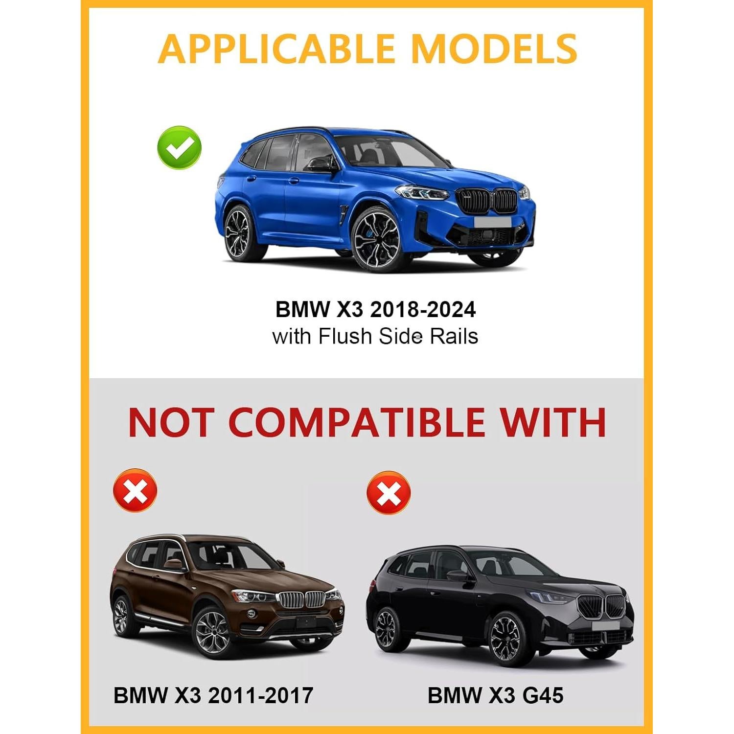 Barras Transversales de Techo Tuyoung para BMW X3 G01 2018-2025