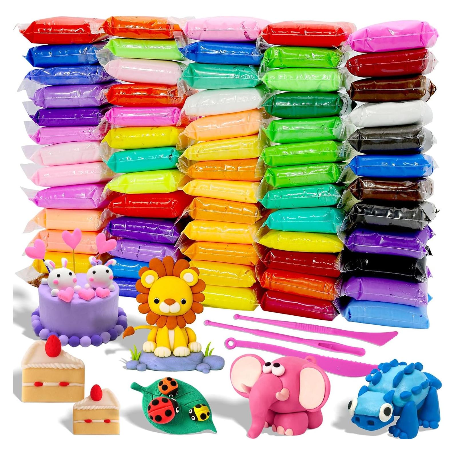 Kit de Arcilla Secada al Aire MuseLuxe 64 Paquetes 32 Colores