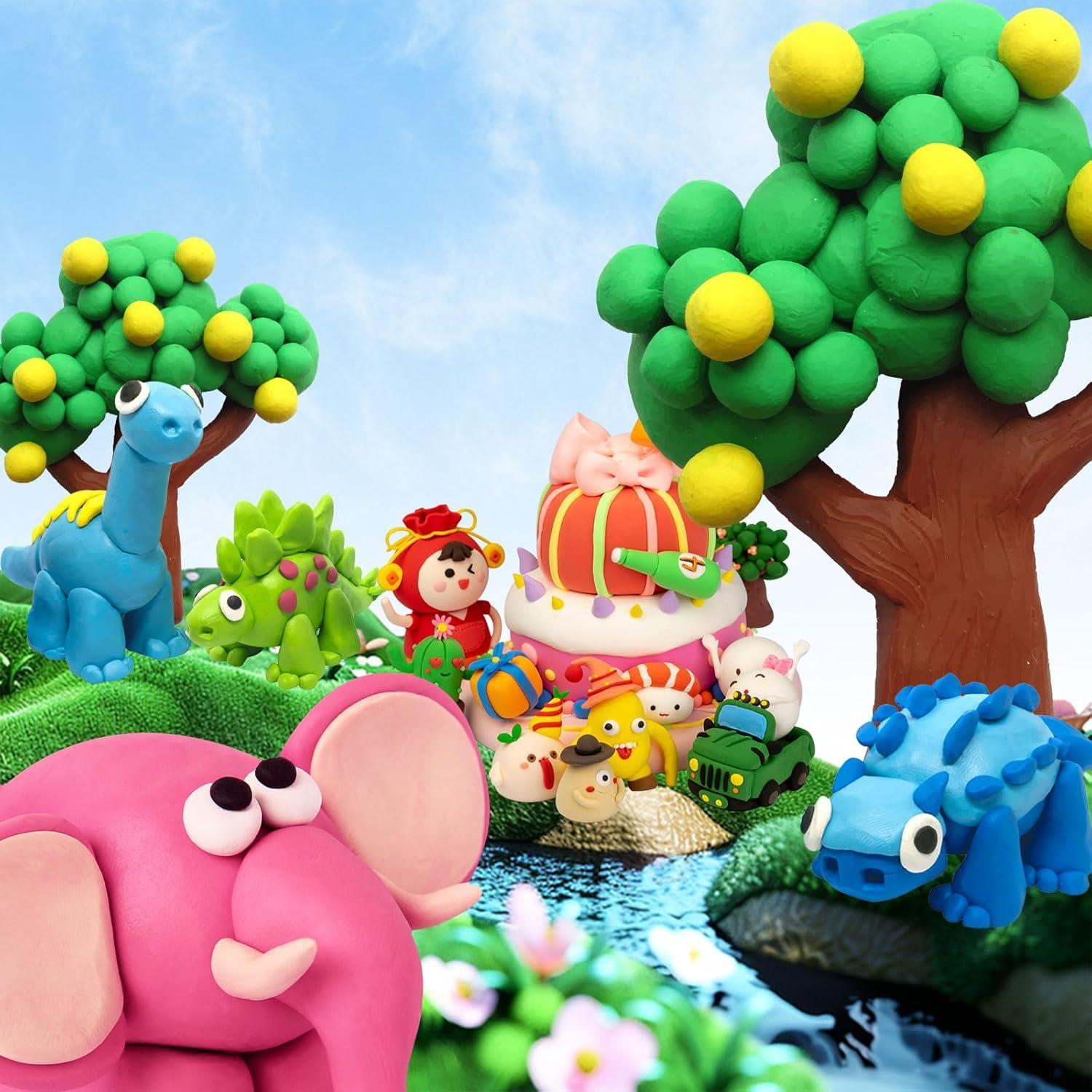 Kit de Arcilla Secada al Aire MuseLuxe 64 Paquetes 32 Colores