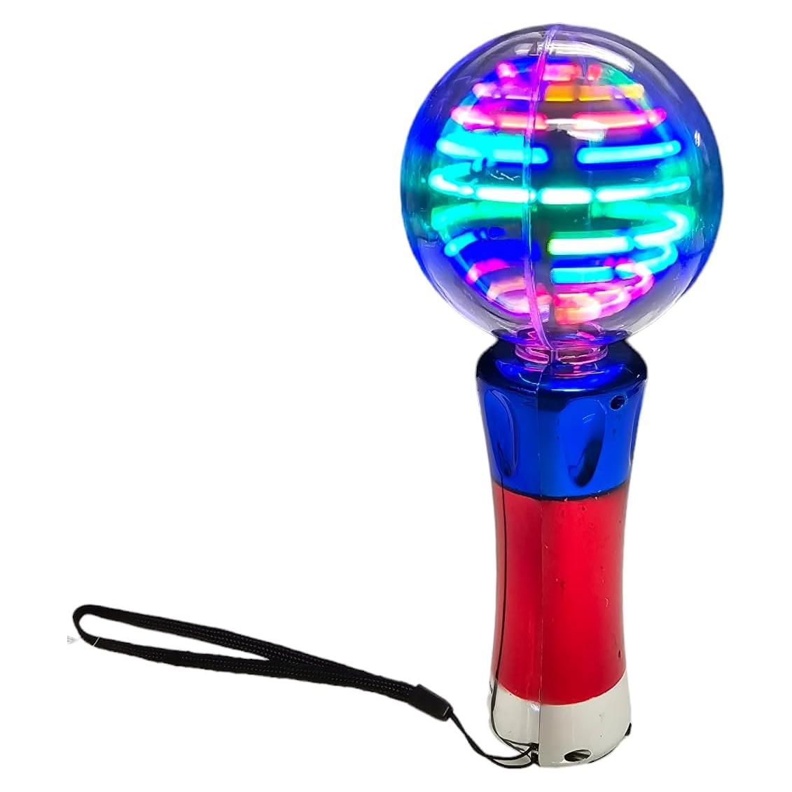 Varita mágica giratoria Zugar Land con bola LED 19 cm
