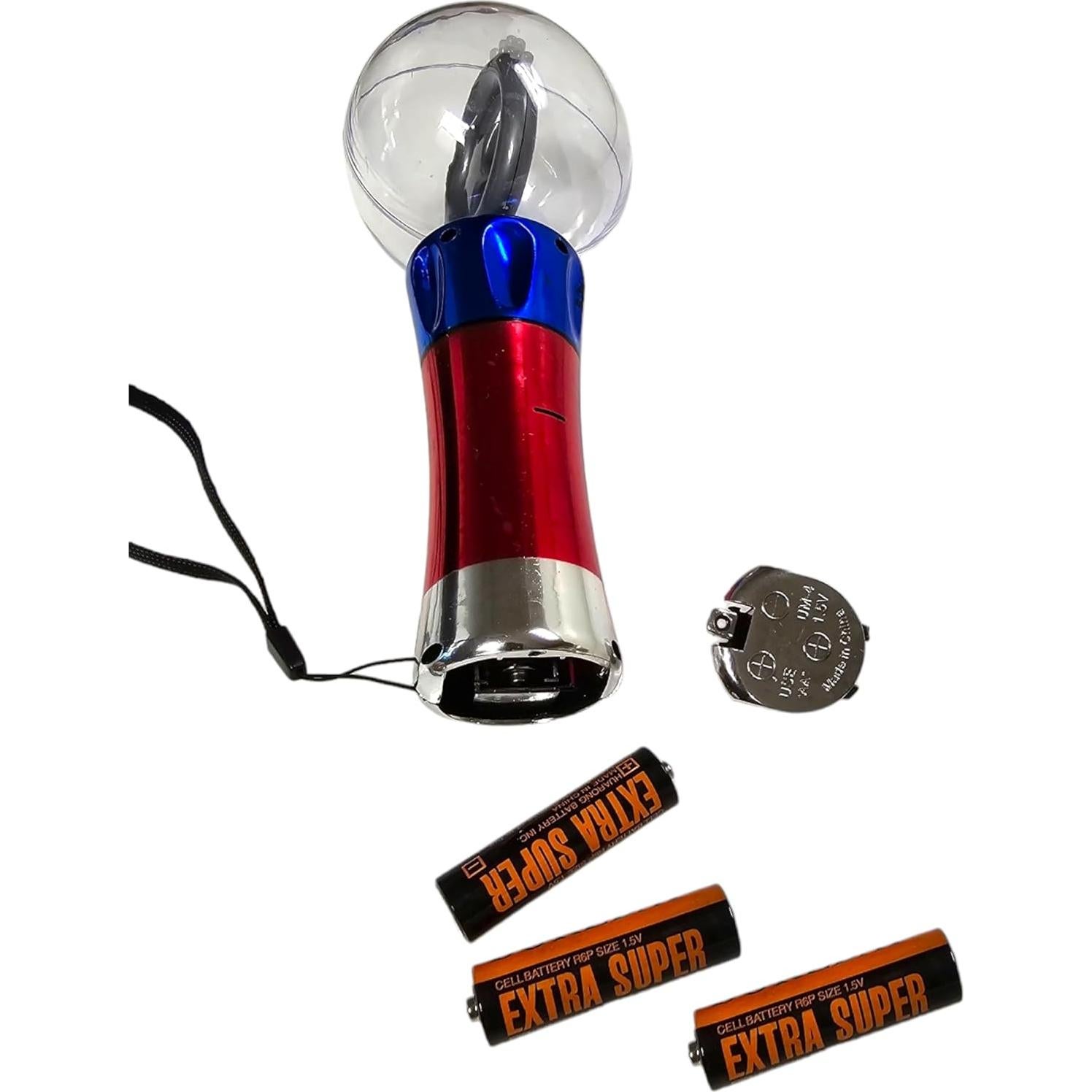 Varita mágica giratoria Zugar Land con bola LED 19 cm