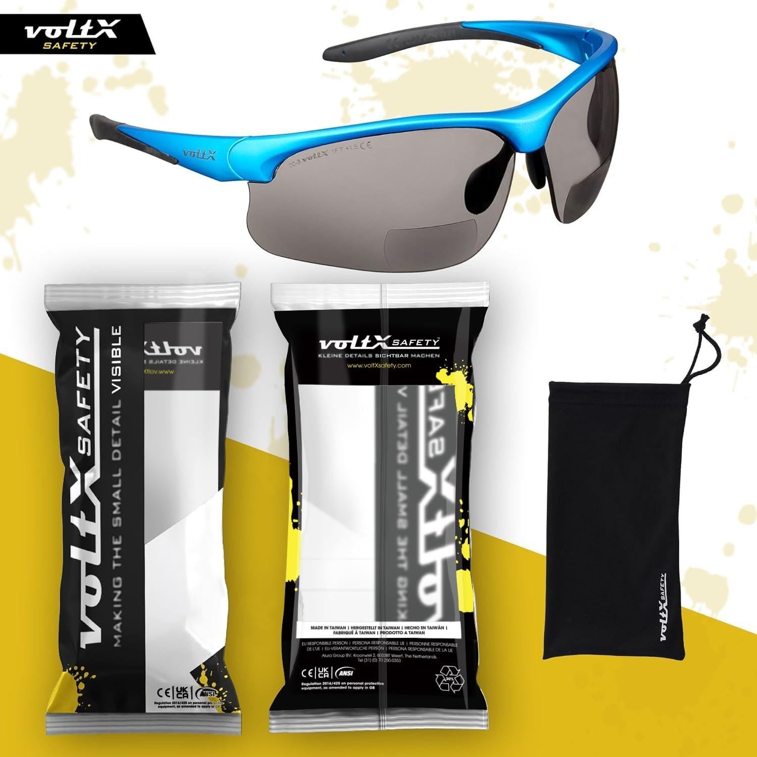 Gafas de Seguridad Bifocales voltX Constructor +1.5 Dioptrías