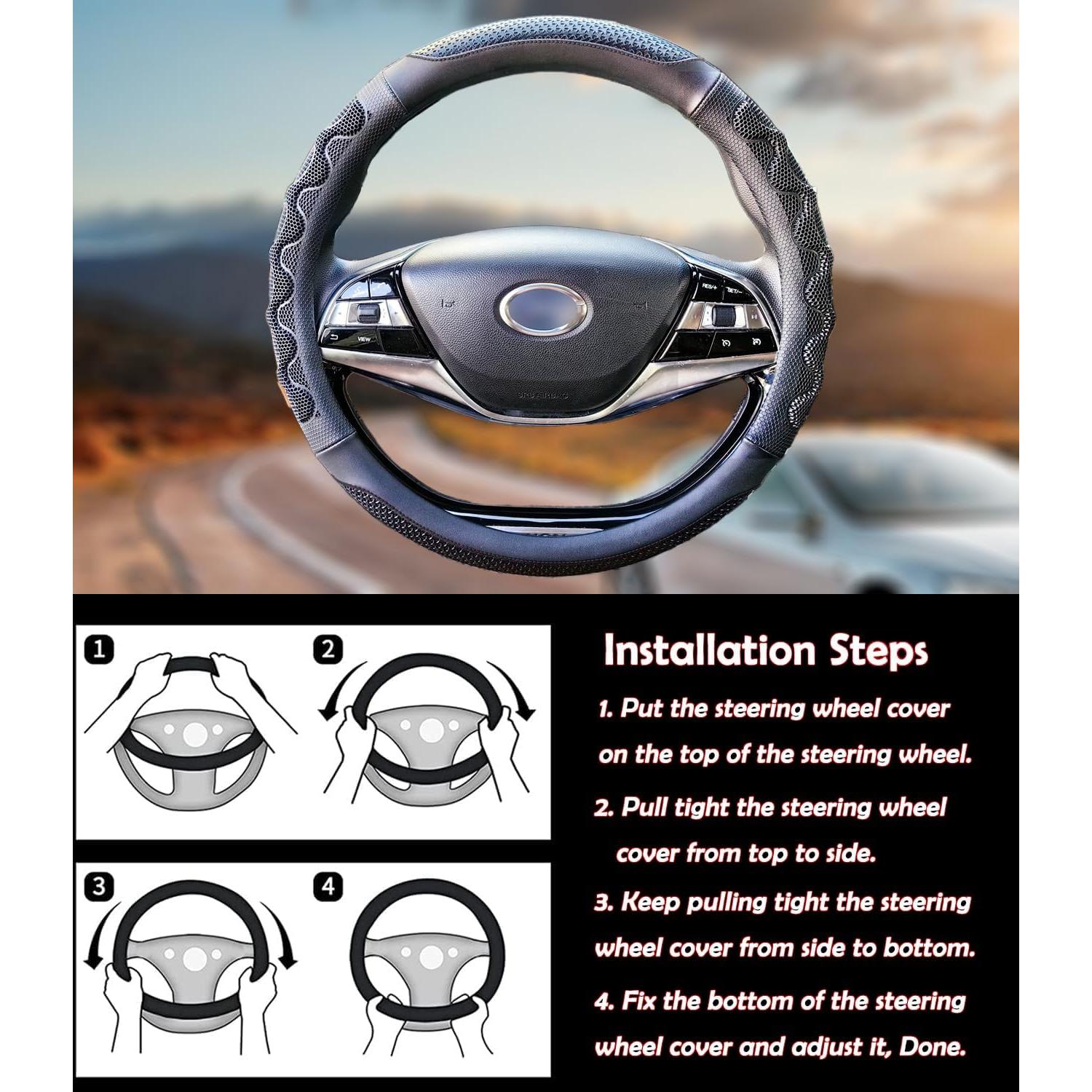 Cubierta de Volante XHRING para Toyota Tacoma 2012-2025 39-40.5cm