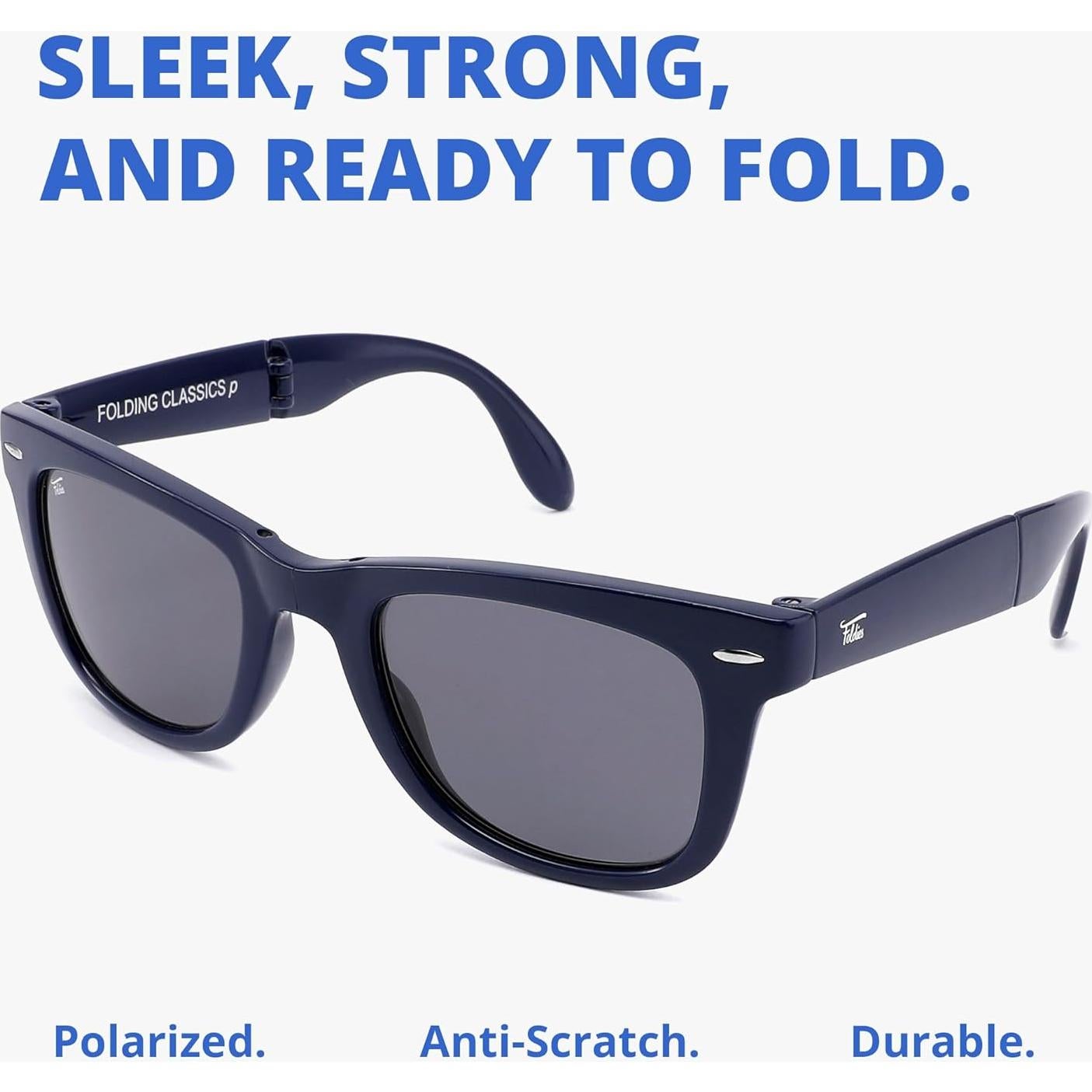 Gafas de sol plegables HepTEK UV400 con estuche de cuero