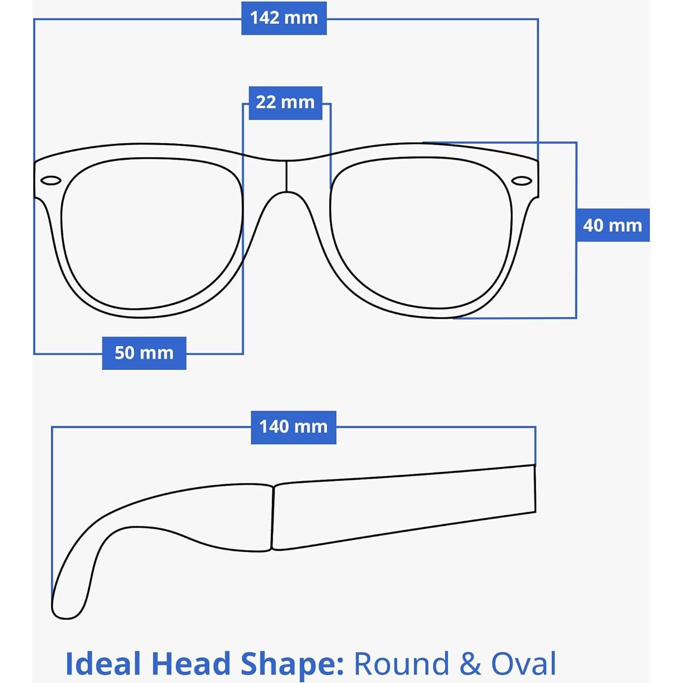 Gafas de sol plegables HepTEK UV400 con estuche de cuero