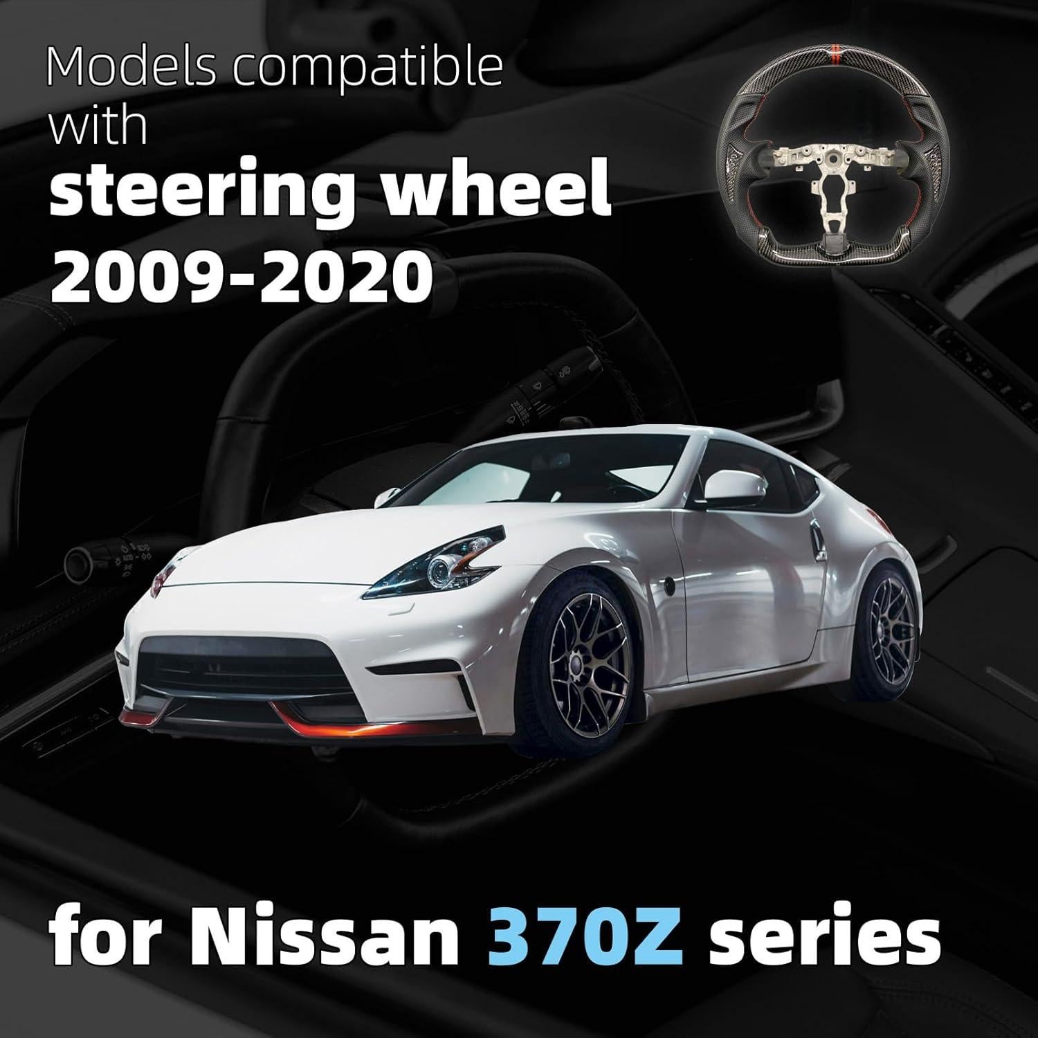 Volante deportivo MUST CARBON para Nissan 370Z 2008-2020 38.1cm