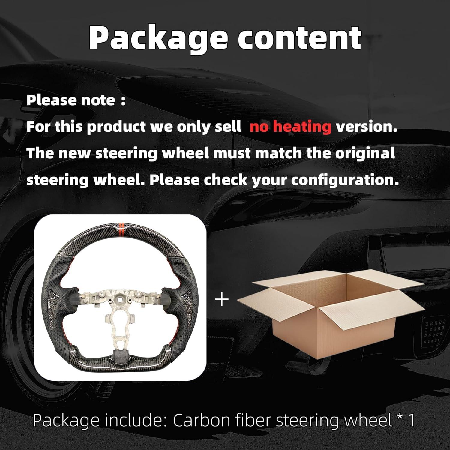 Volante deportivo MUST CARBON para Nissan 370Z 2008-2020 38.1cm