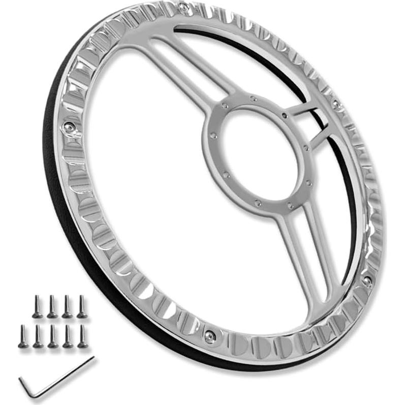 Volante de Aluminio Billet IMOOA 14" Tri Spoke con Cuero Negro