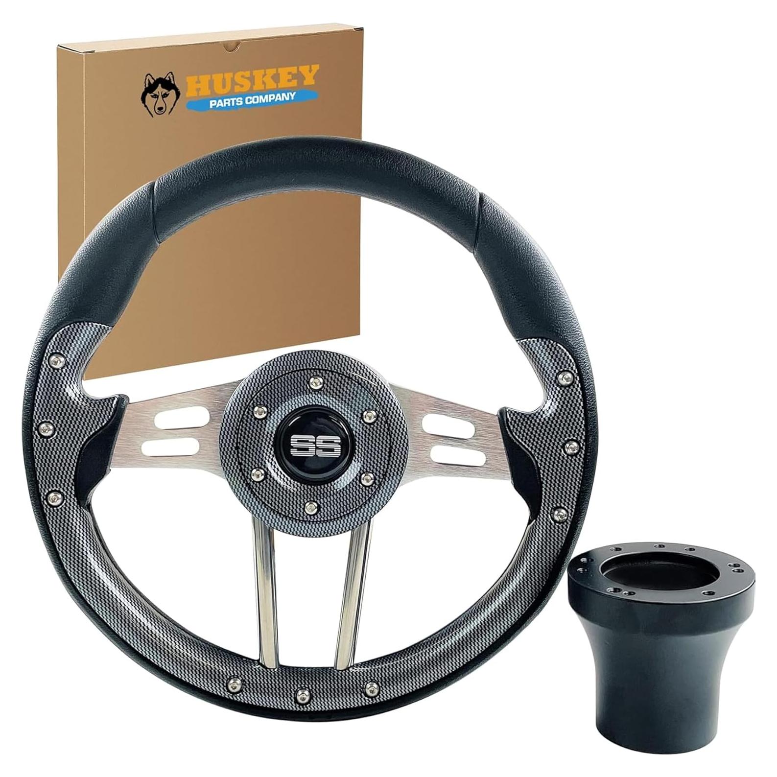 Volante de Golf Cart Huskey Parts 31.75 cm Fibra de Carbono