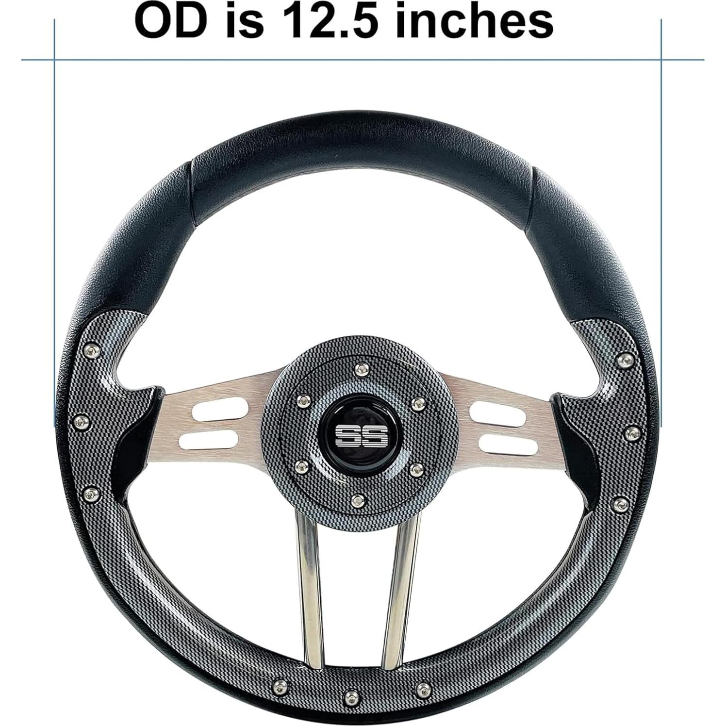 Volante de Golf Cart Huskey Parts 31.75 cm Fibra de Carbono