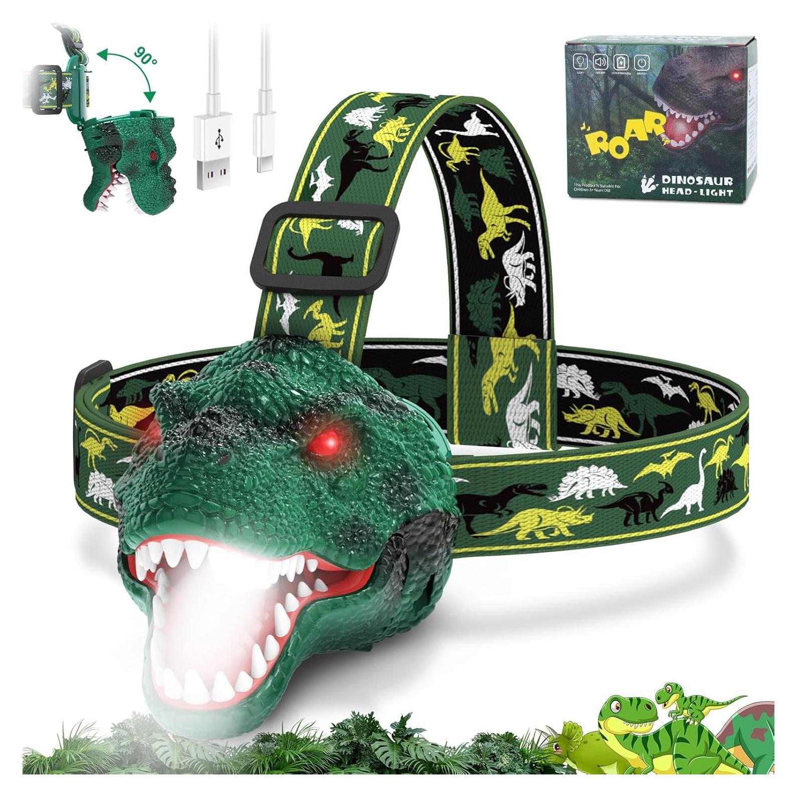 Lámpara Frontal Dinosaurio T-Rex Nitigo LED Recargable