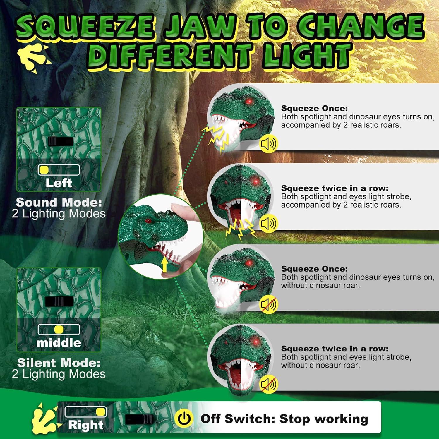 Lámpara Frontal Dinosaurio T-Rex Nitigo LED Recargable