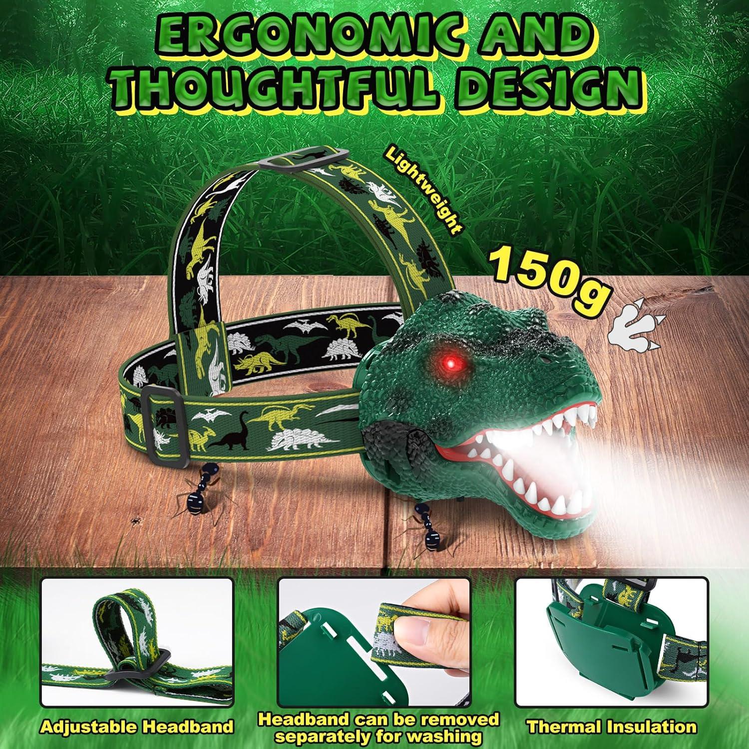 Lámpara Frontal Dinosaurio T-Rex Nitigo LED Recargable