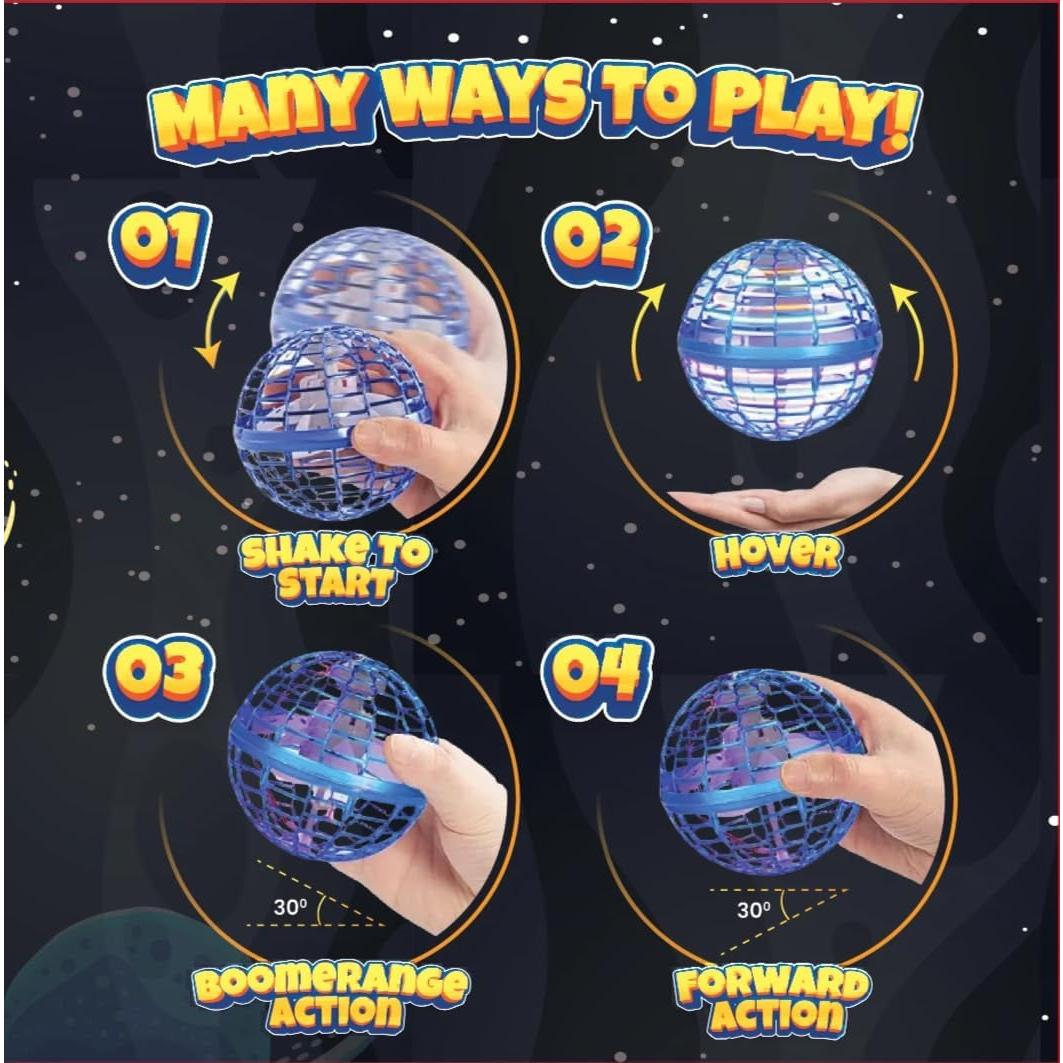 Globo Volador Azul Toy Town - Juguete Dron Giratorio RGB