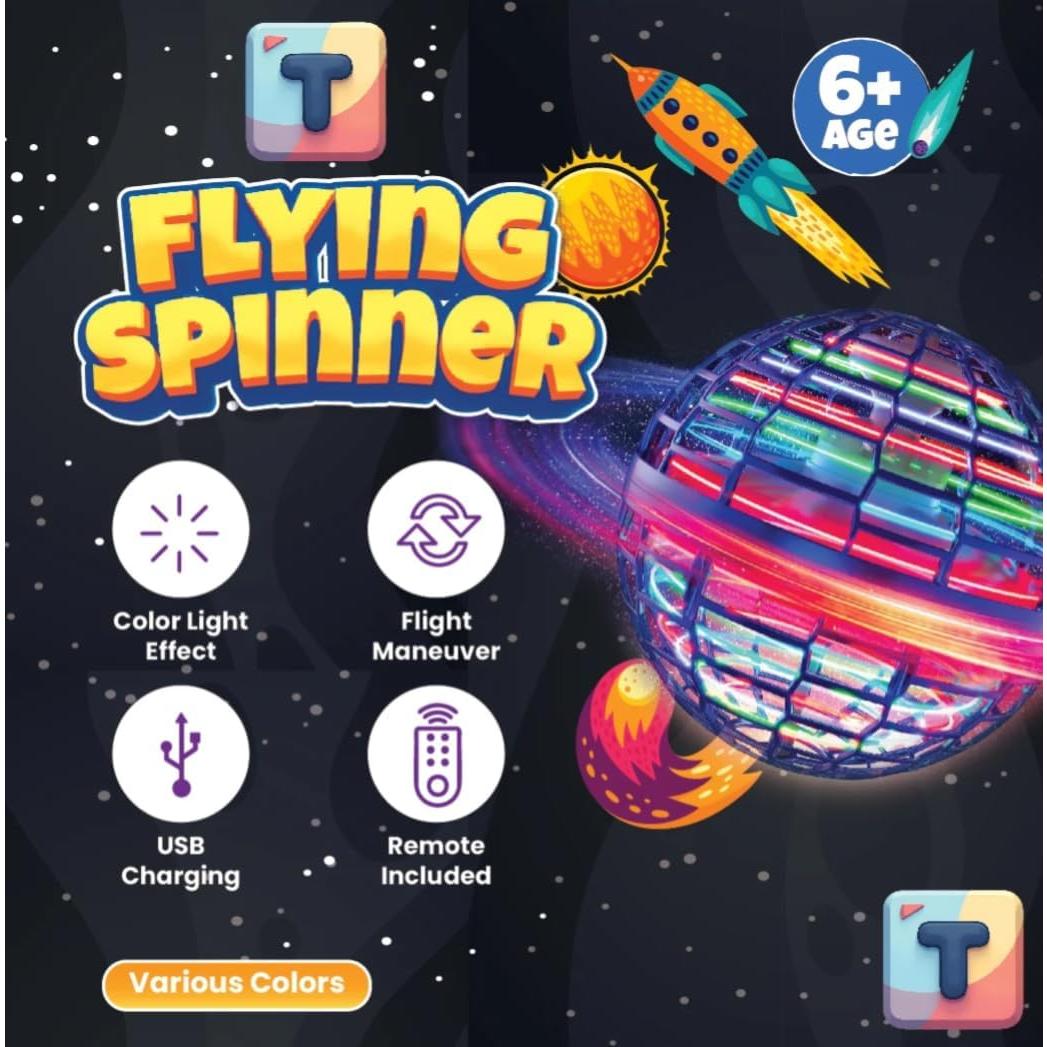 Globo Volador Azul Toy Town - Juguete Dron Giratorio RGB