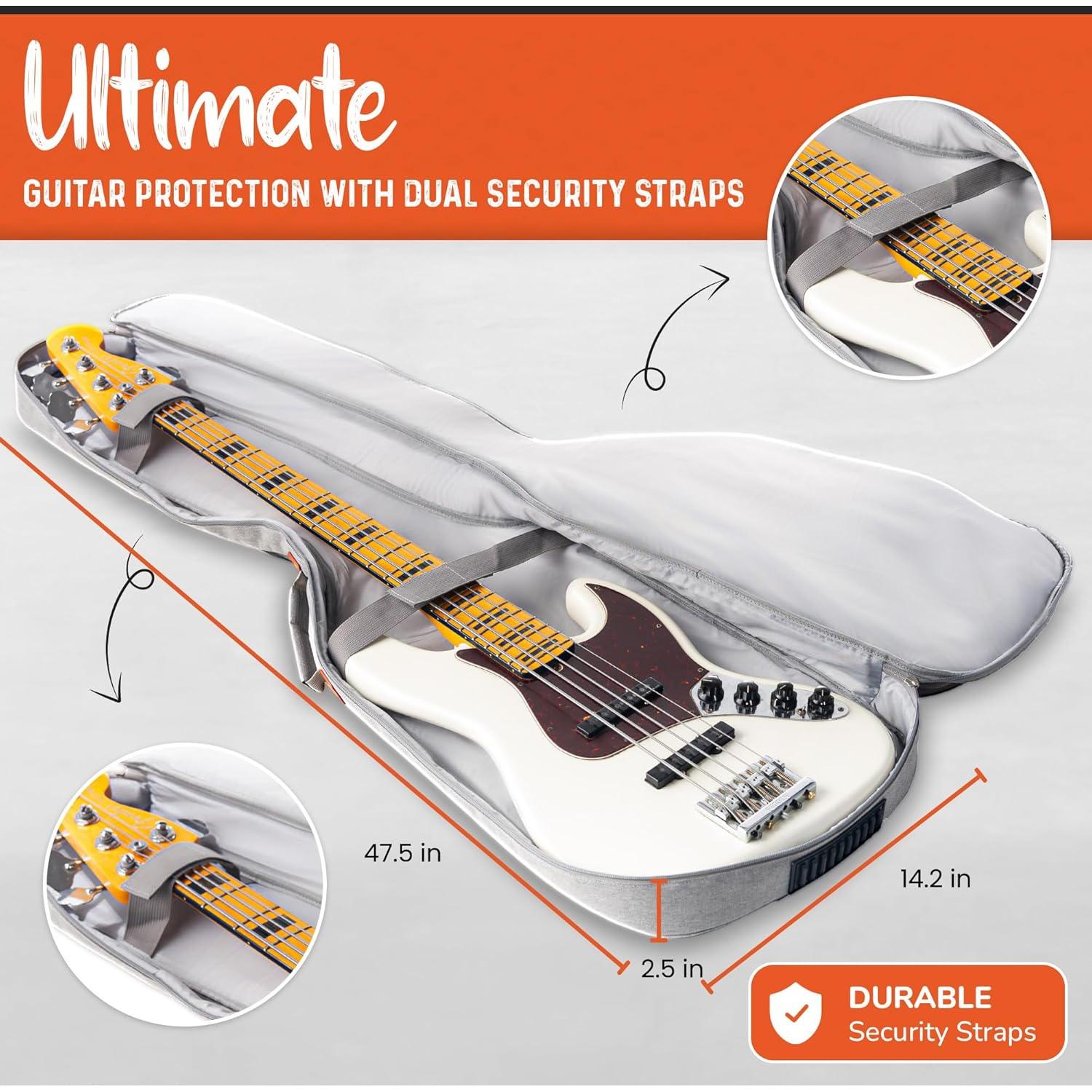 Funda para guitarra bajo audioShark AS42069G acolchada 8 mm