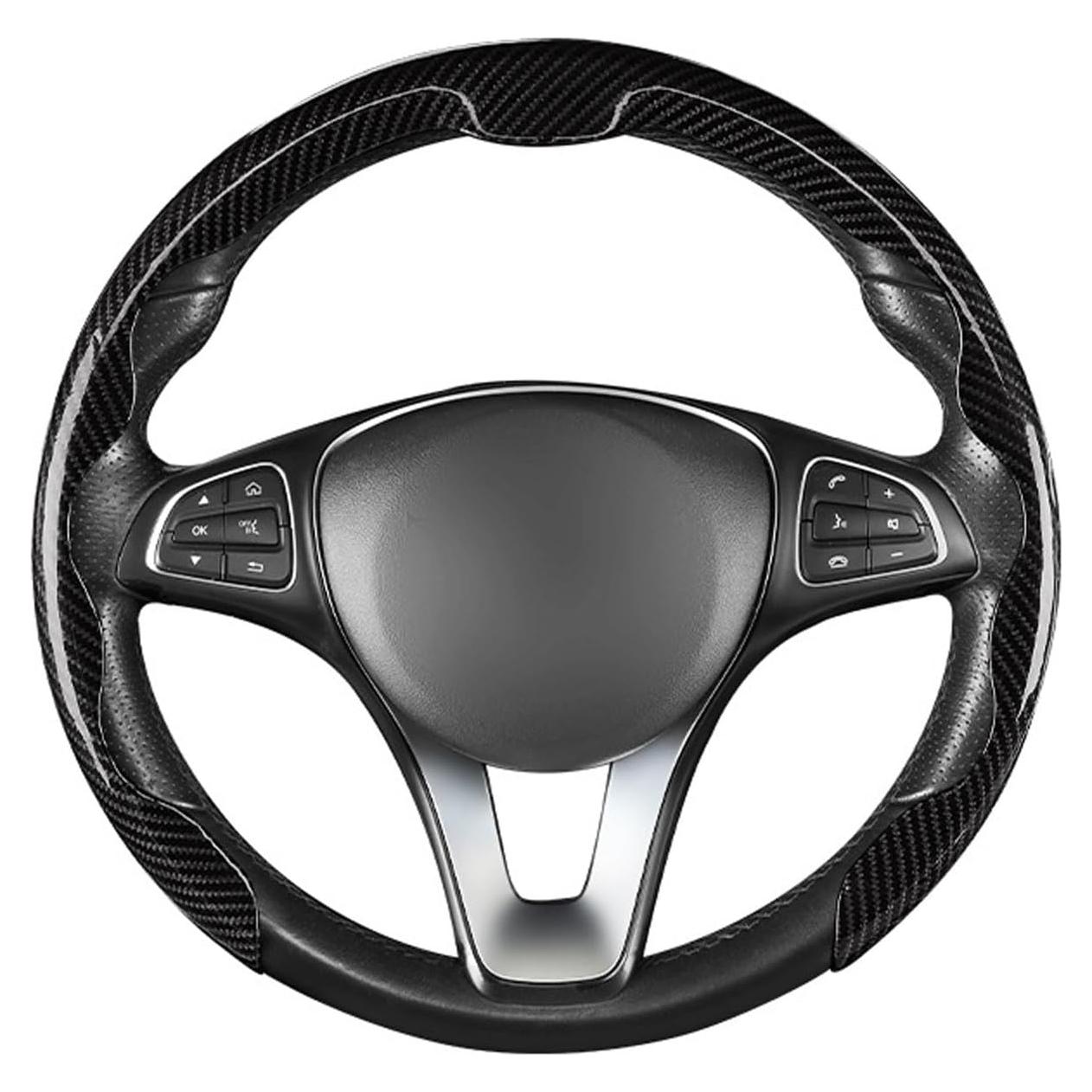 Cubierta de Volante para Peugeot 207 WPENIG28 38cm Negra