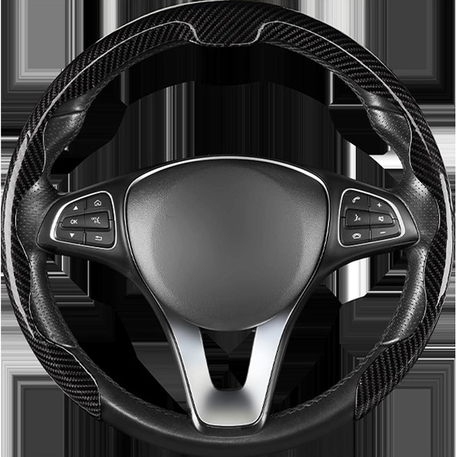 Cubierta de Volante para Peugeot 207 WPENIG28 38cm Negra