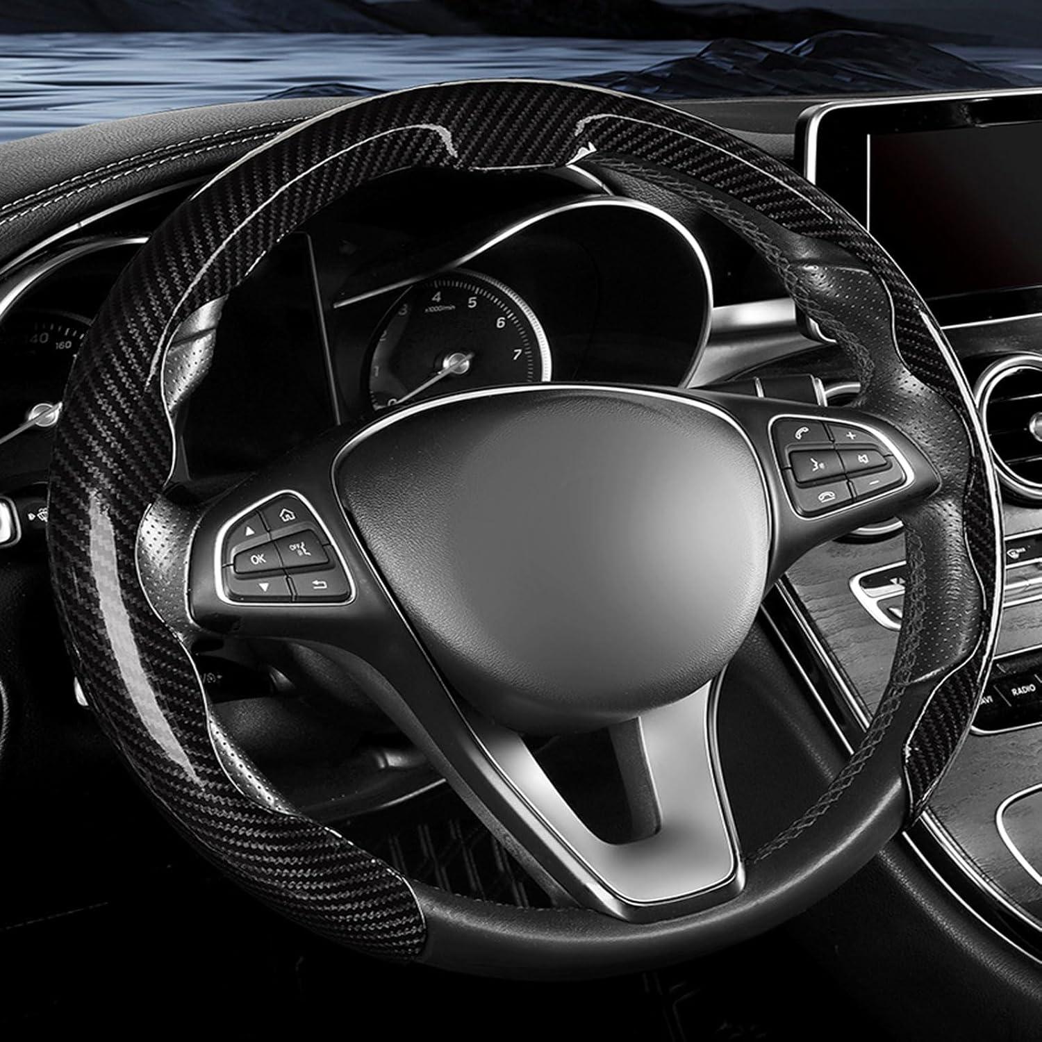 Cubierta de Volante para Peugeot 207 WPENIG28 38cm Negra