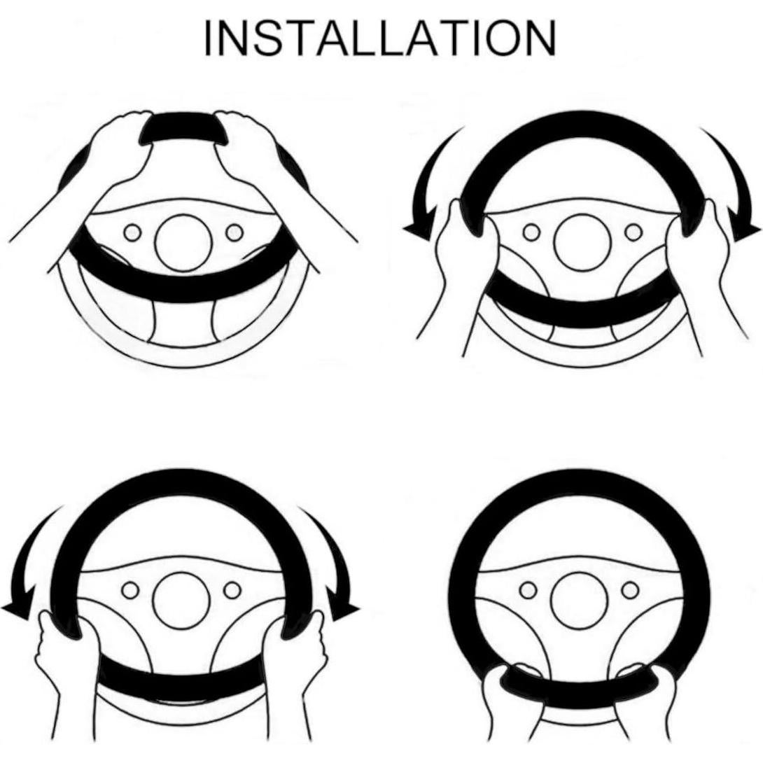 Funda de Volante DBS para Peugeot 208 y 308 - Negra - Antideslizante