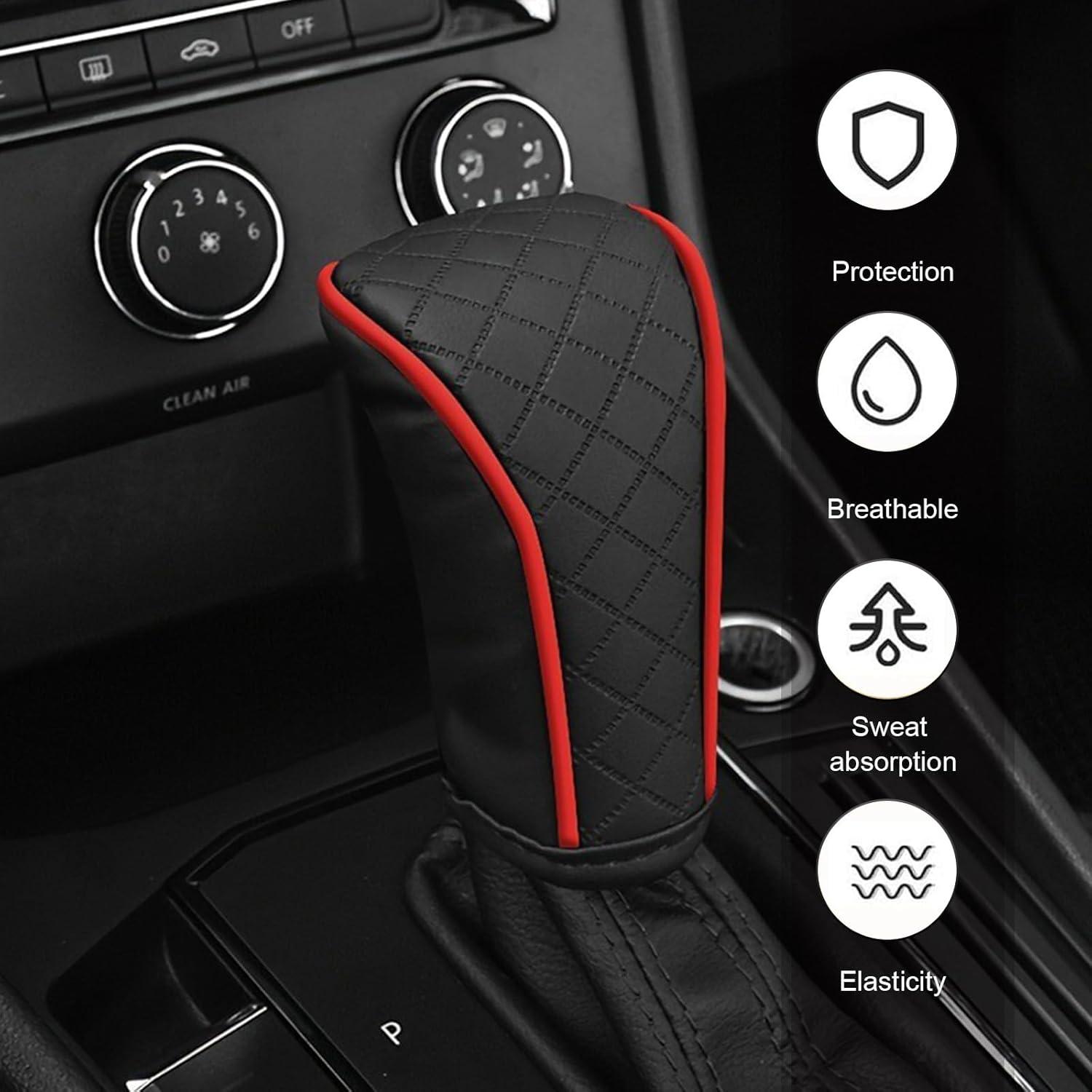 Cubierta de Palanca de Cambios Shakas Rojo PU Antideslizante