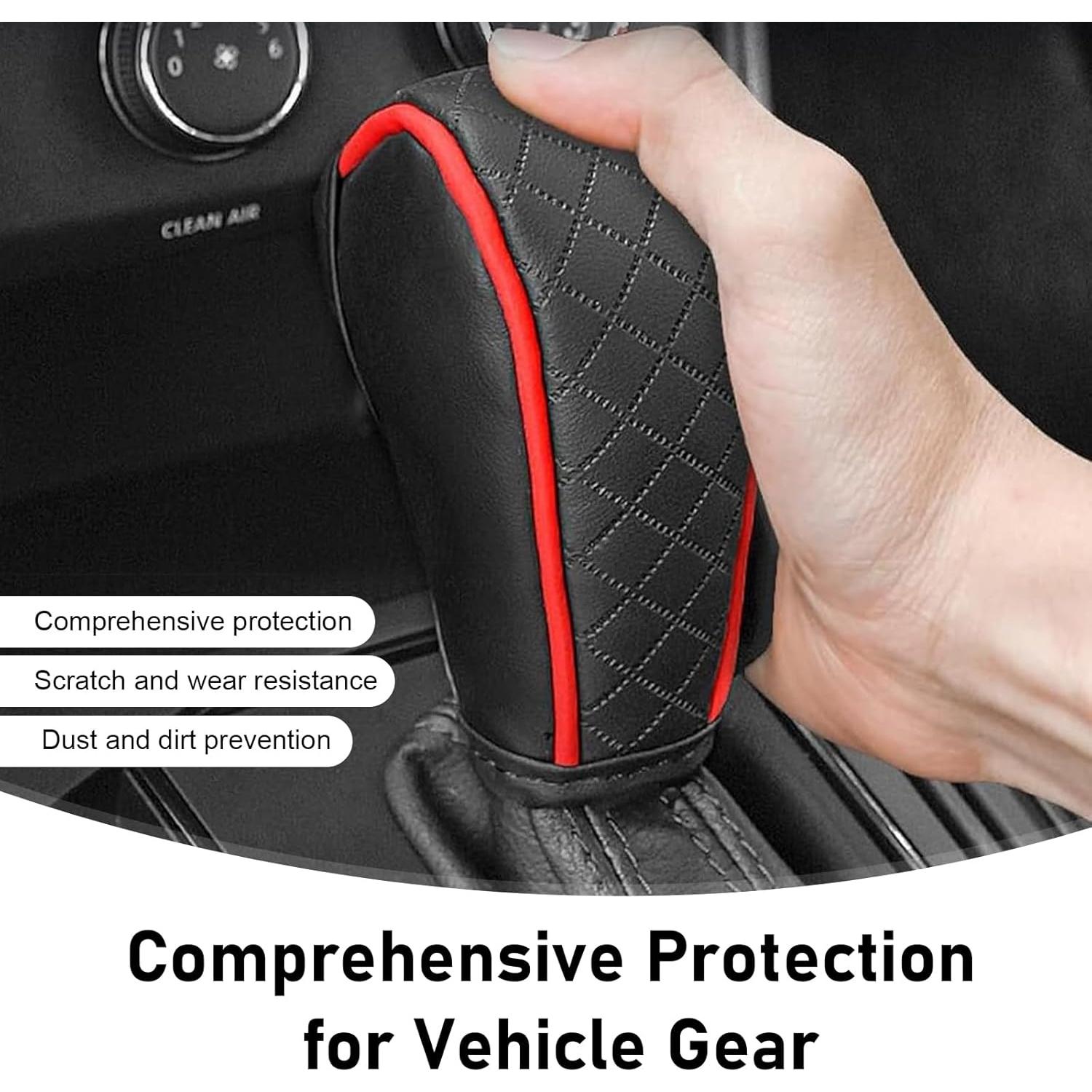 Cubierta de Palanca de Cambios Shakas Rojo PU Antideslizante