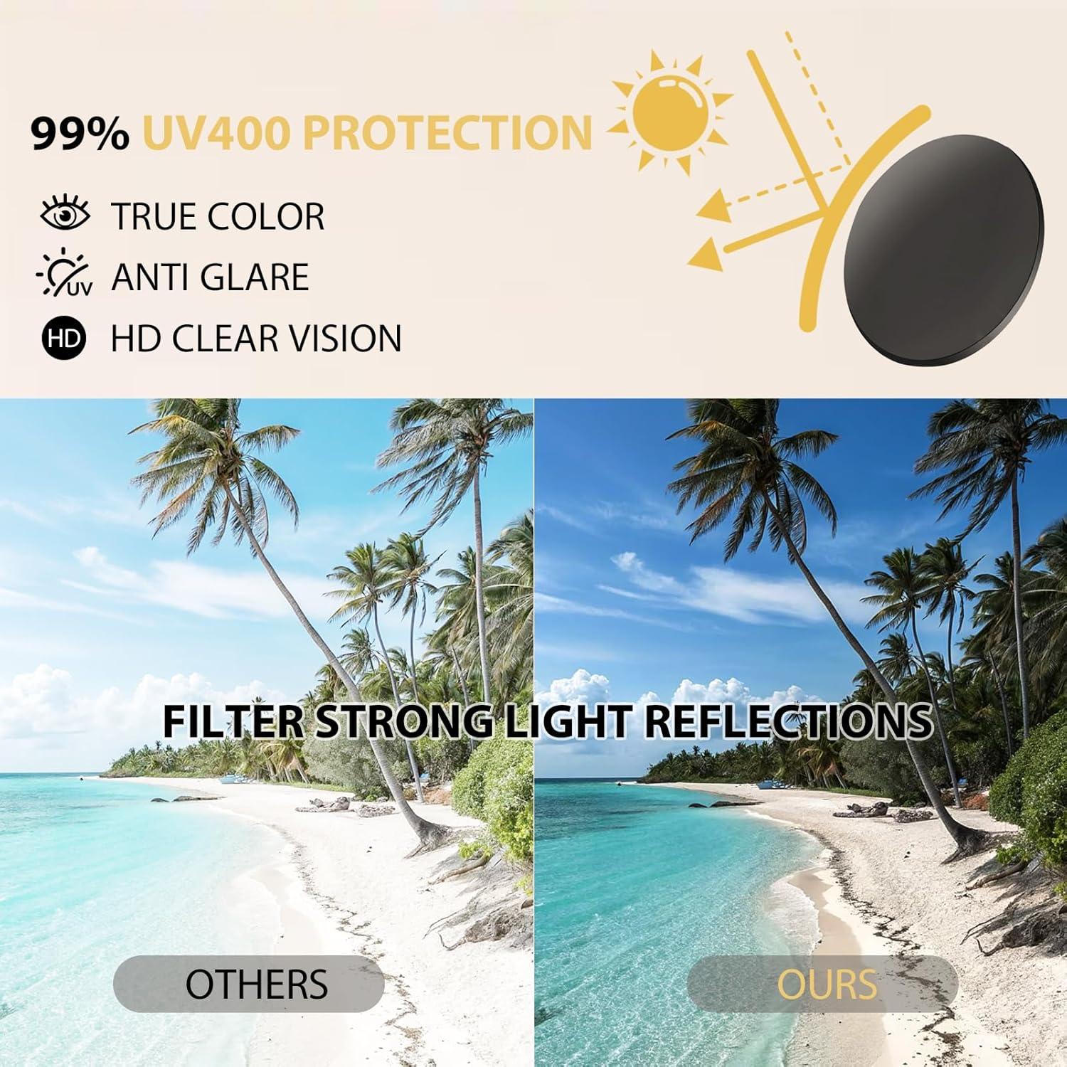 Gafas de sol bifocales RLOZRN 4 pares UV400 estilo gato