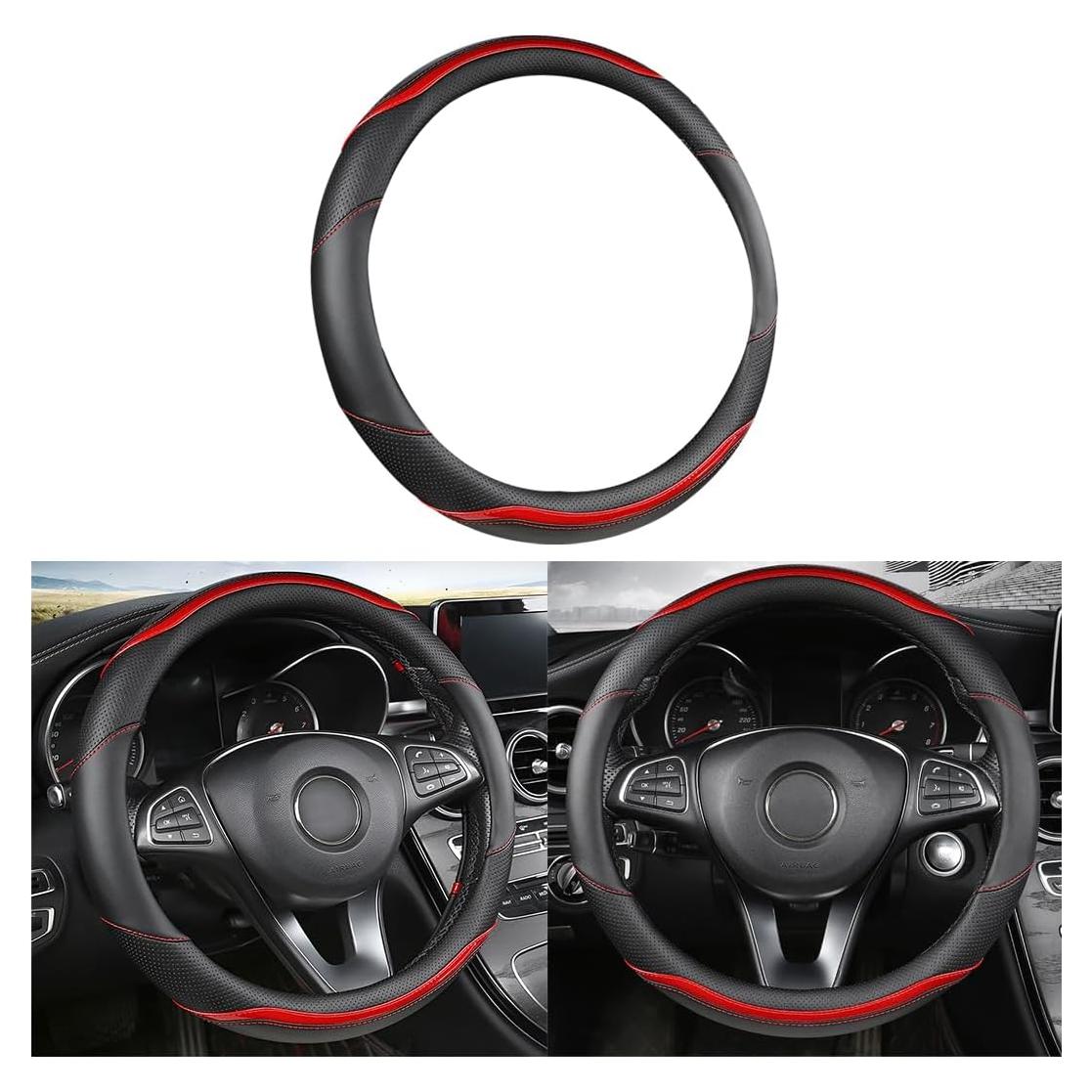 Funda de Volante BESULEN de Cuero PU Antideslizante 38 cm