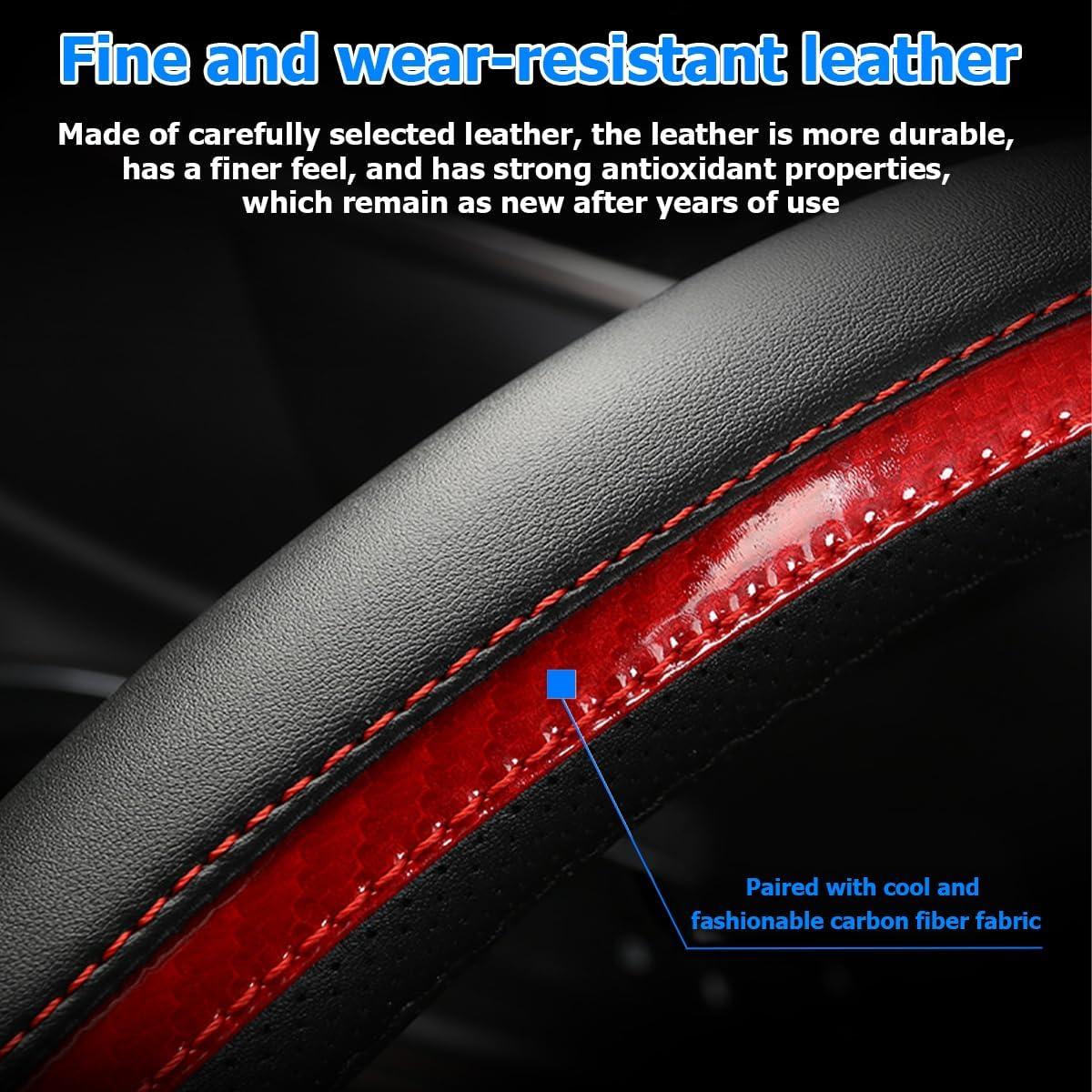 Funda de Volante BESULEN de Cuero PU Antideslizante 38 cm