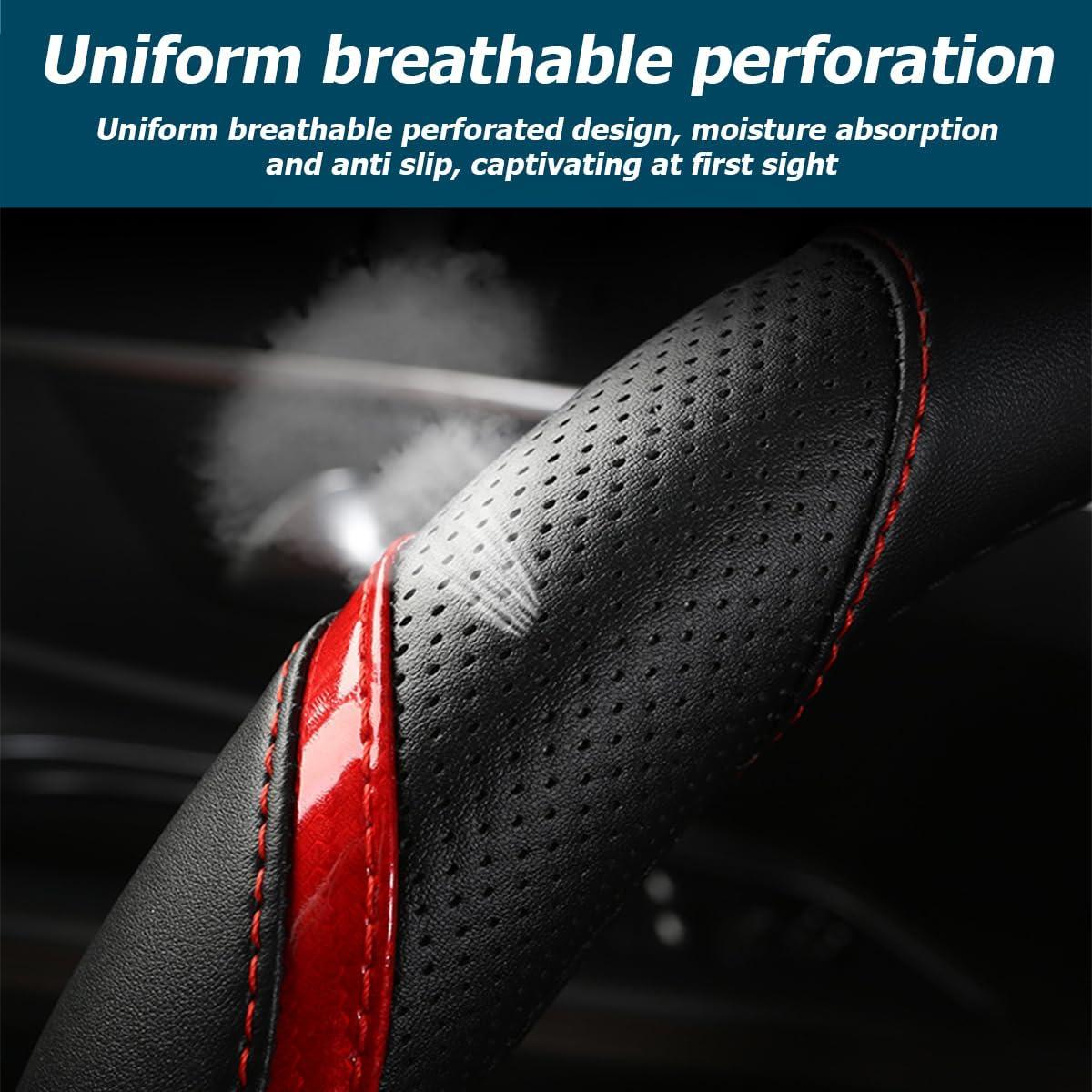 Funda de Volante BESULEN de Cuero PU Antideslizante 38 cm