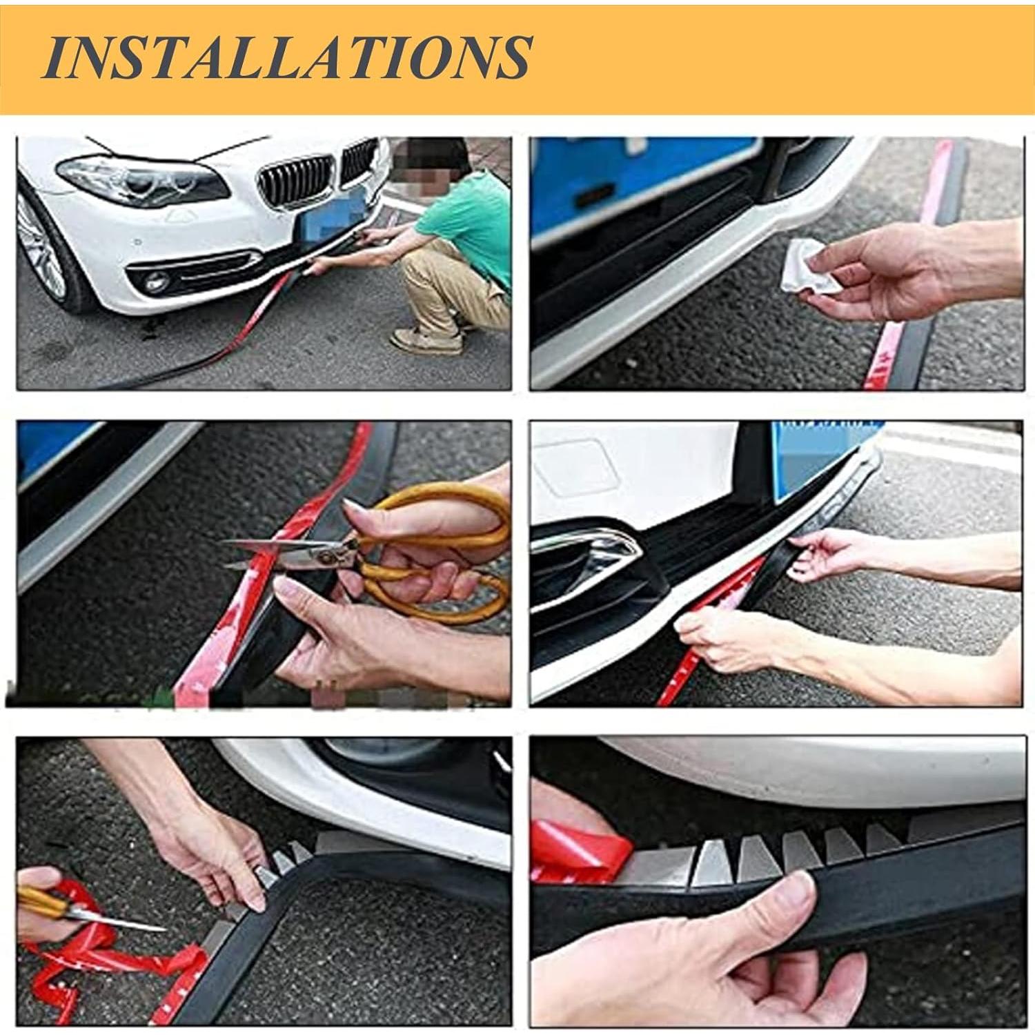 Falda de Goma Autoadhesiva para Parachoques EOHMAK 2.5M