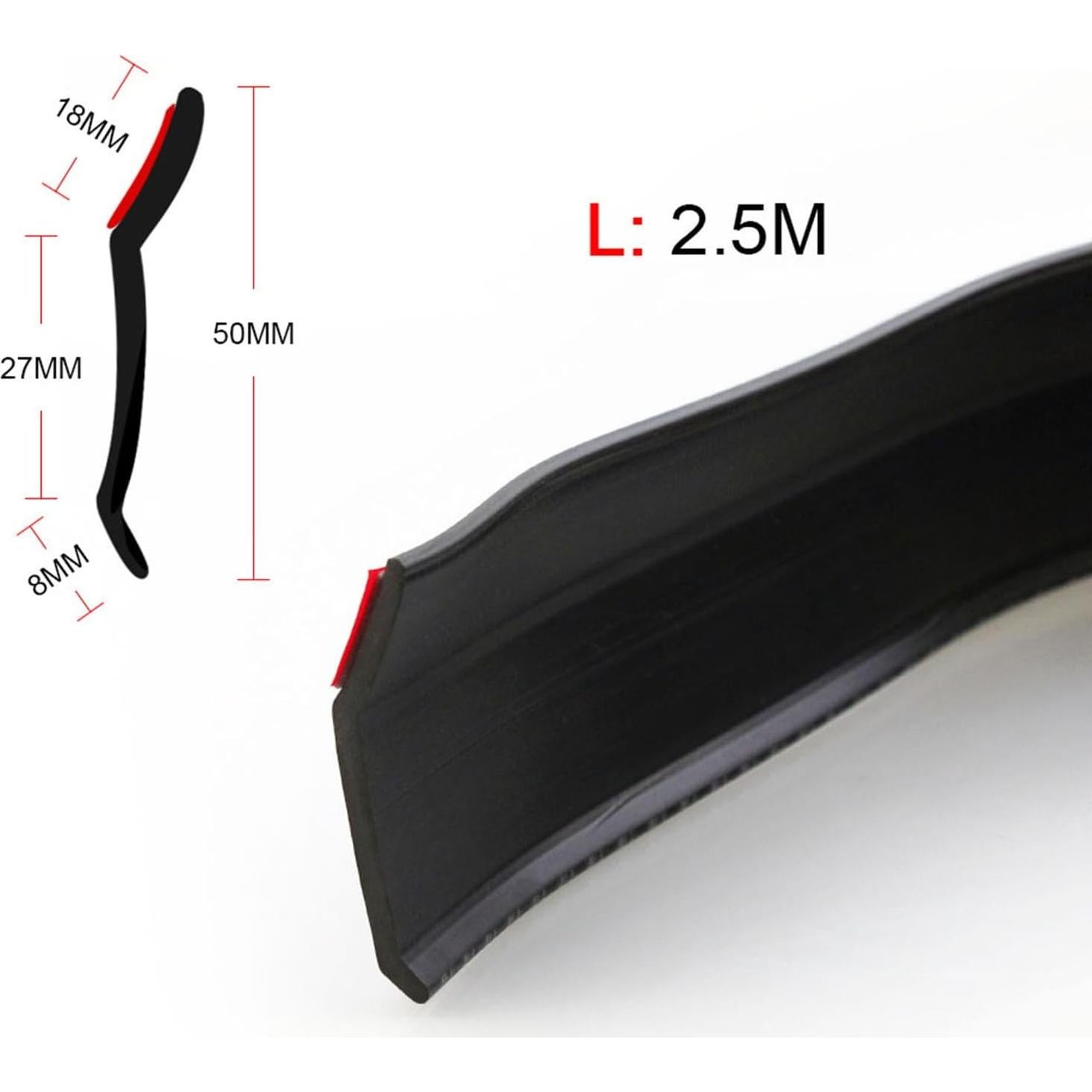 Falda de Goma Autoadhesiva para Parachoques EOHMAK 2.5M