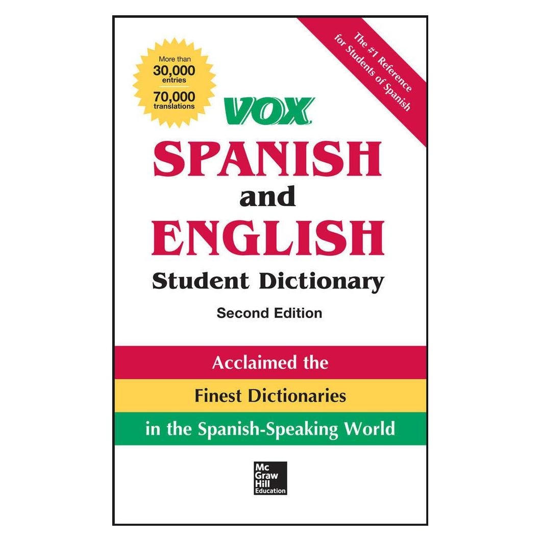 VOX Spanish and English Student Dictionary, Hardcover, 2nd Edition (Vox Dictionaries)