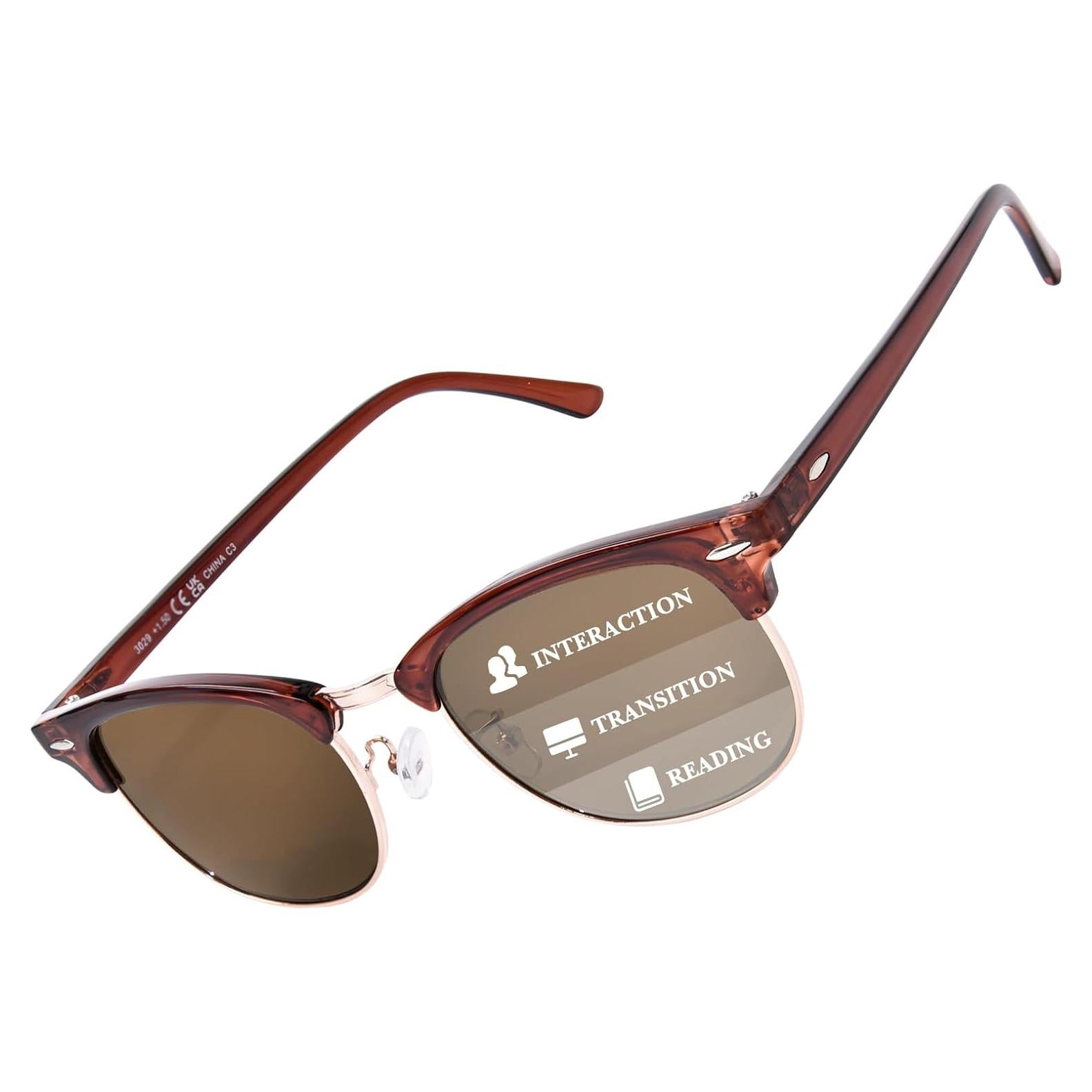 Gafas Progresivas OPTOFENDY Medio Marco UV400 2.5x