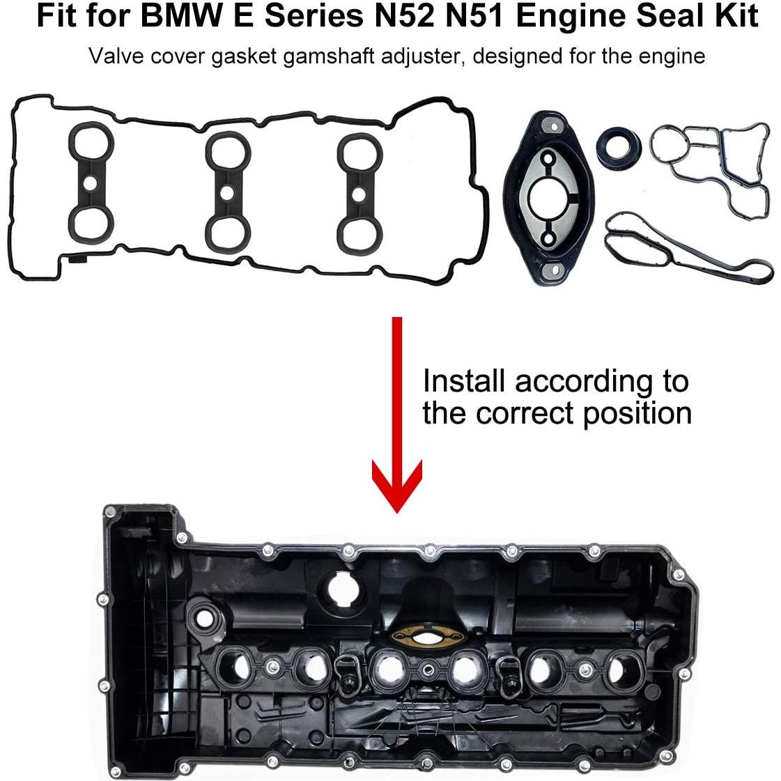Juego de Juntas de Tapa de Válvula YouVbeen para BMW N52 3.0L