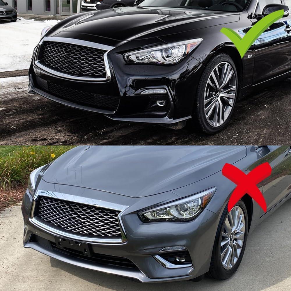 Kit Divisor de Labio Parachoques Frontal EPARTS 3 Piezas Infiniti Q50 2018-2021