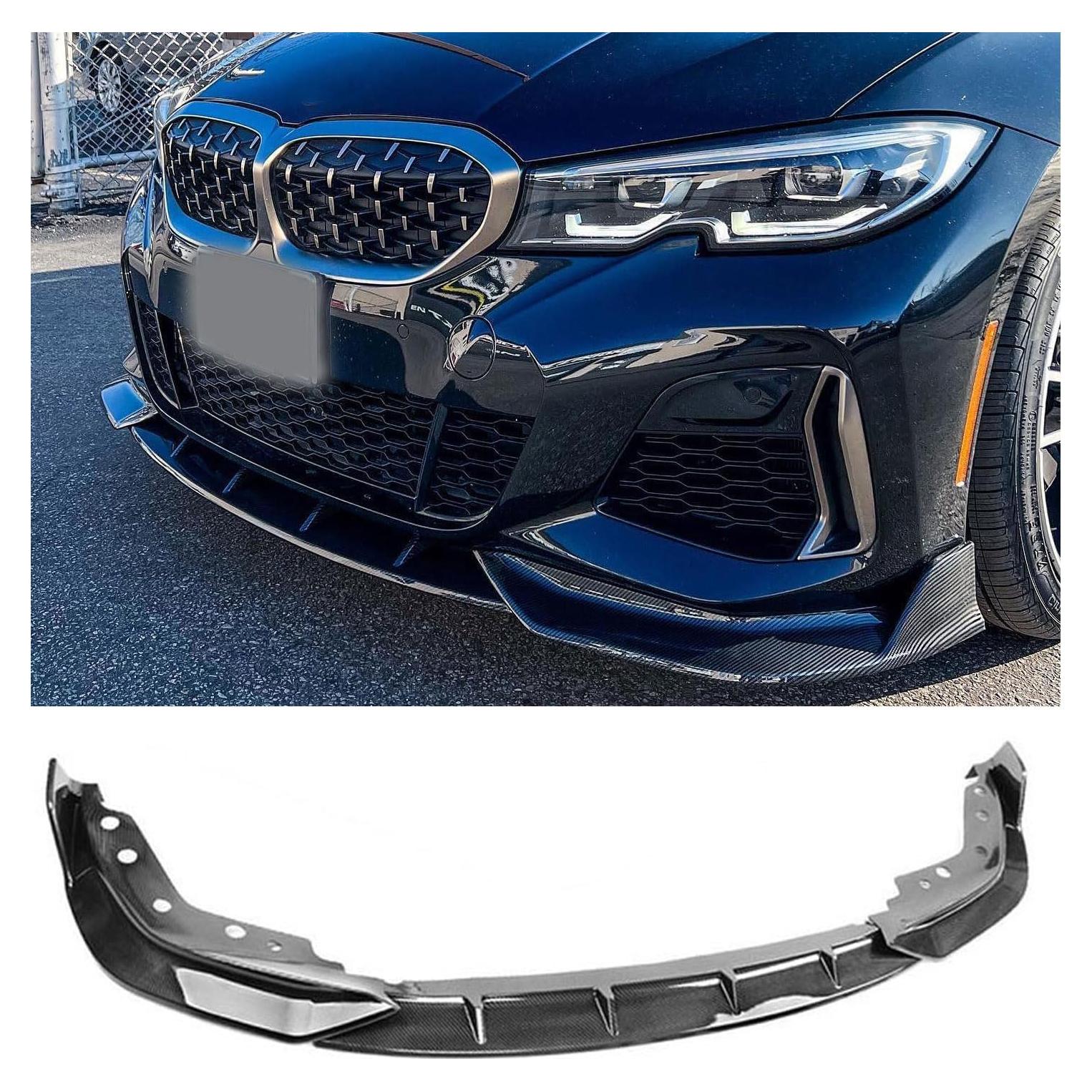 Divisor de Labio Frontal BMW M Sport G20 G28 2019-2022 Fibra de Carbono