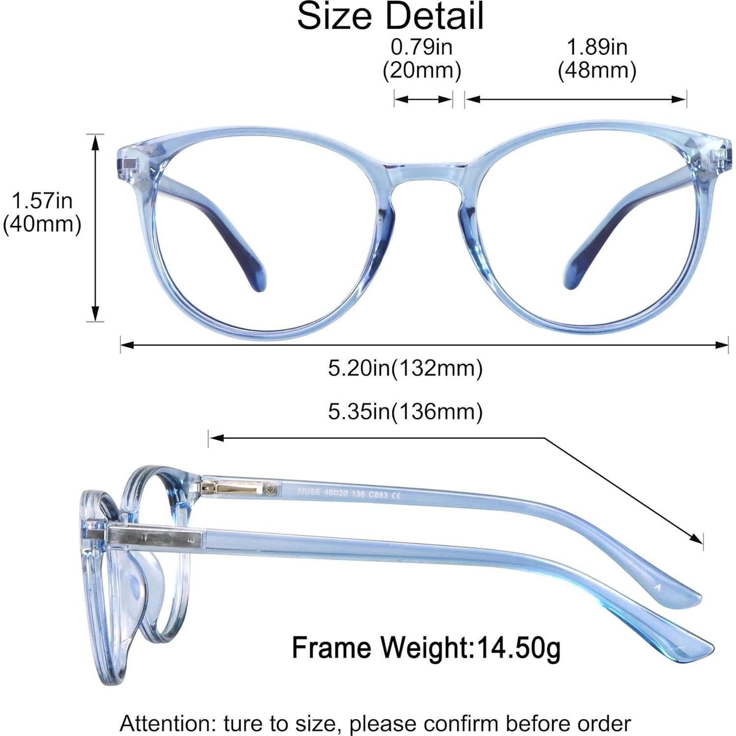 Gafas Bifocales YEIN con Lentes Antiluz Azul +0.50/+3.00