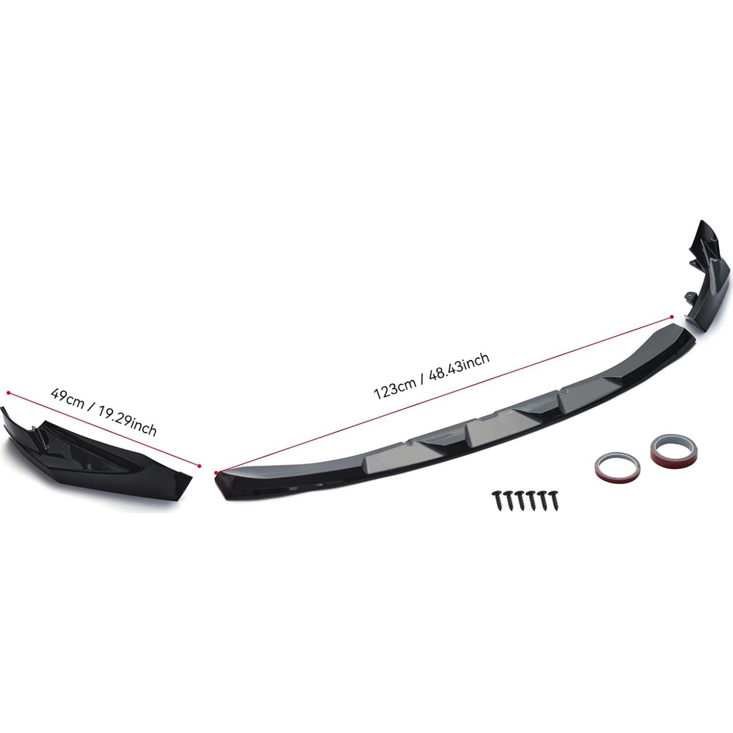 Divisor de Labio Frontal BMW G80 M3 G82 M4 2021-2024 Negro Brillante