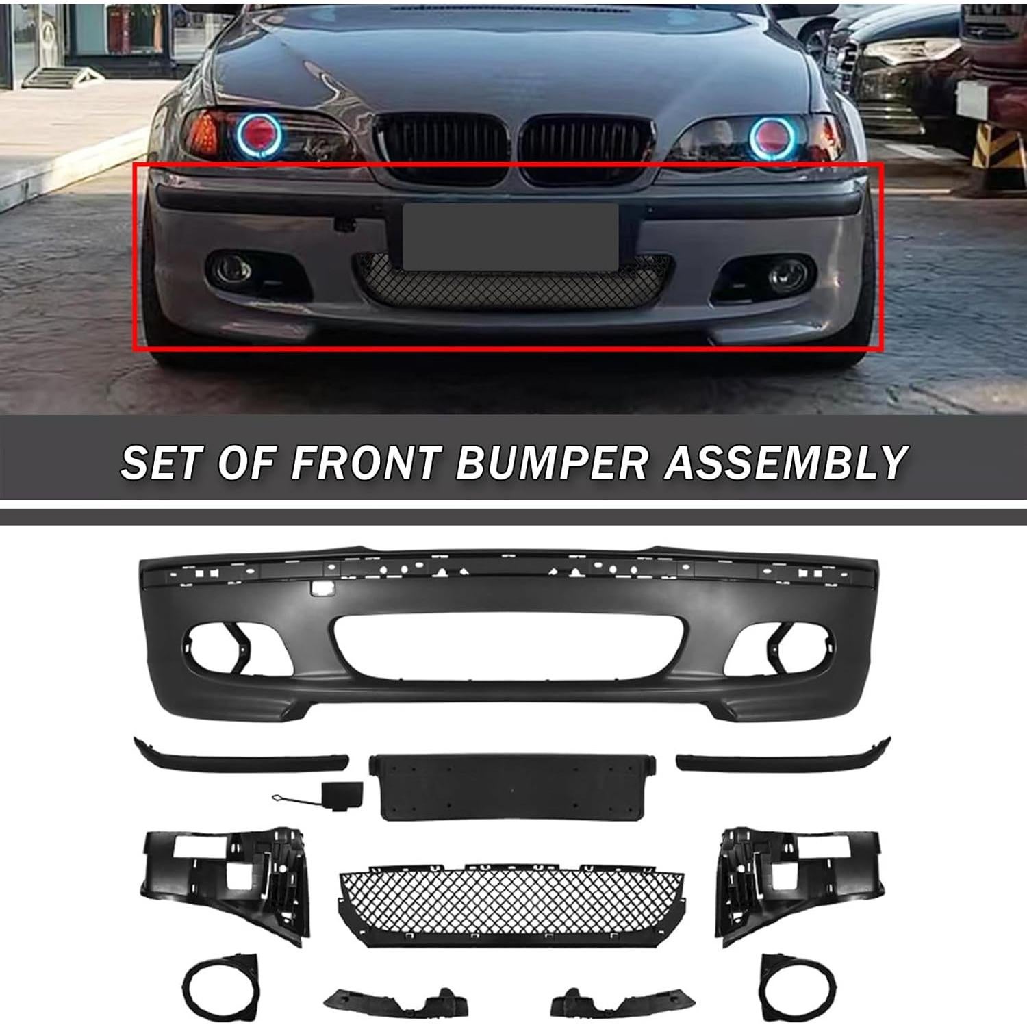 Kit Parachoques Frontal Bewild Estilo M-Tech BMW E46 2000-2006