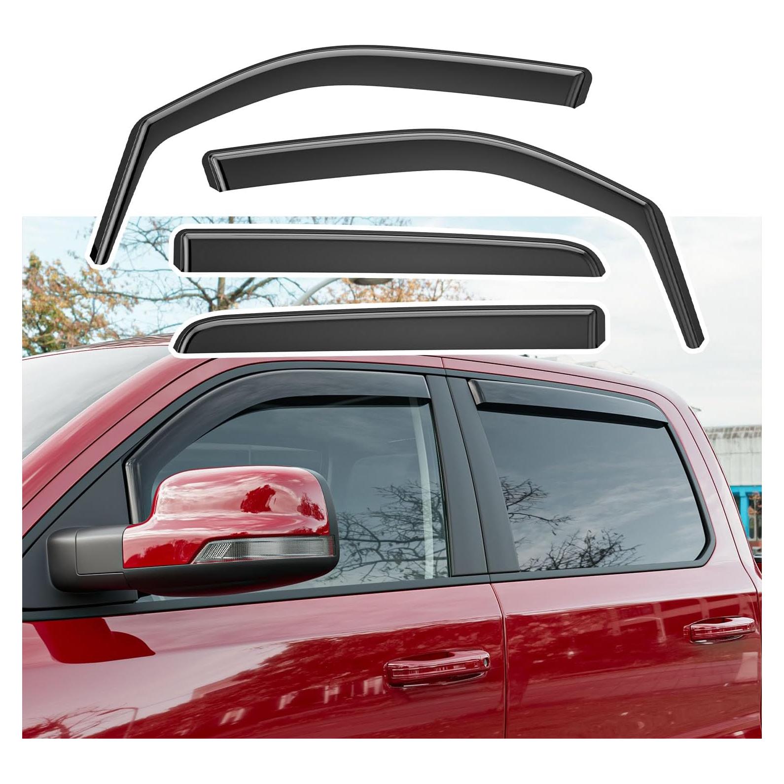 Deflector de Ventana Lateral Xipoo para Dodge Ram 1500 Crew Cab 2019-2025