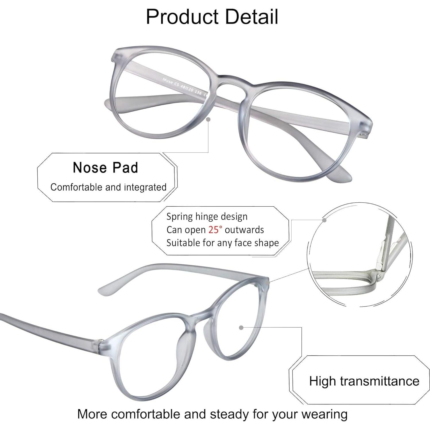 Gafas Bifocales YEIN con Lentes Anti Luz Azul +0.50/+3.00