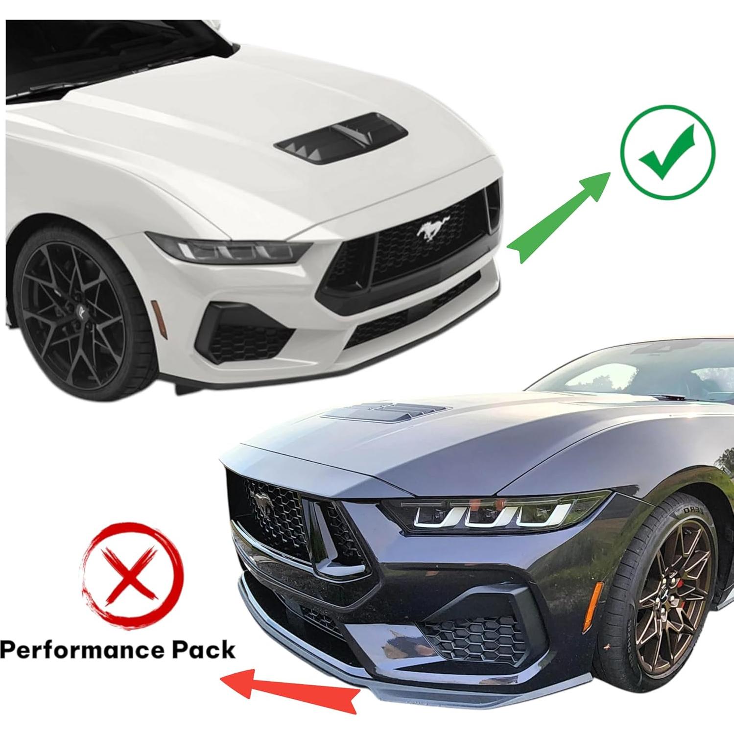 Spoiler de Labio Frontal JSD 3 Piezas para Mustang GT 2024-2025