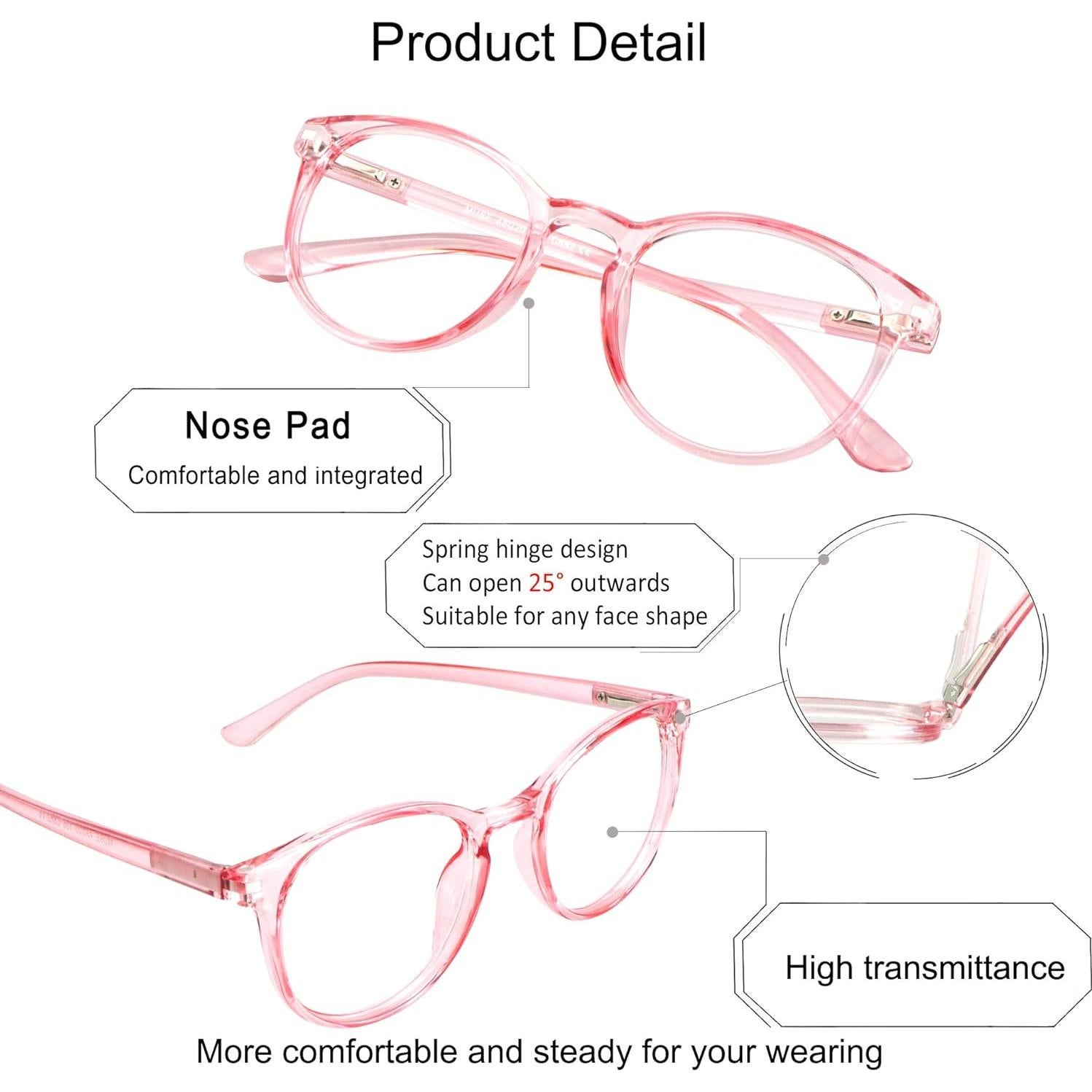 Gafas Bifocales YEIN Rosa Claro +0.50/+2.75 Bloqueo Luz Azul